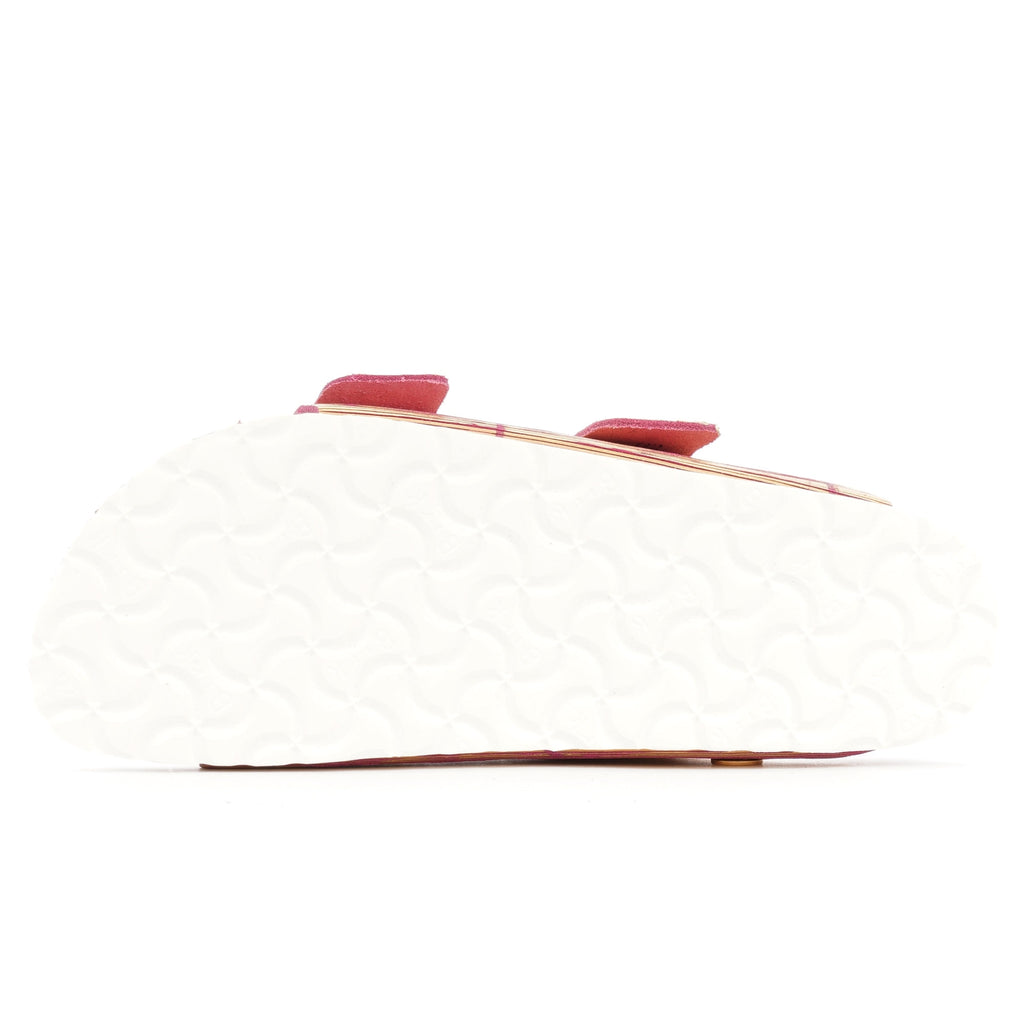 Birkenstock Womens Arizona Rivet Logo Sandals - Metallic Cuts Magenta