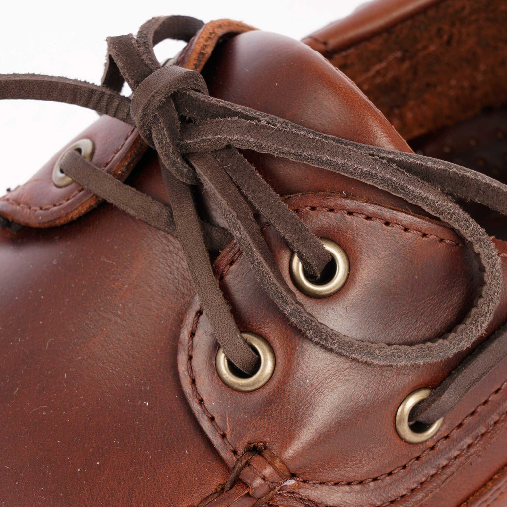Sebago Schooner Waxed Leather Boat Shoes - Brown