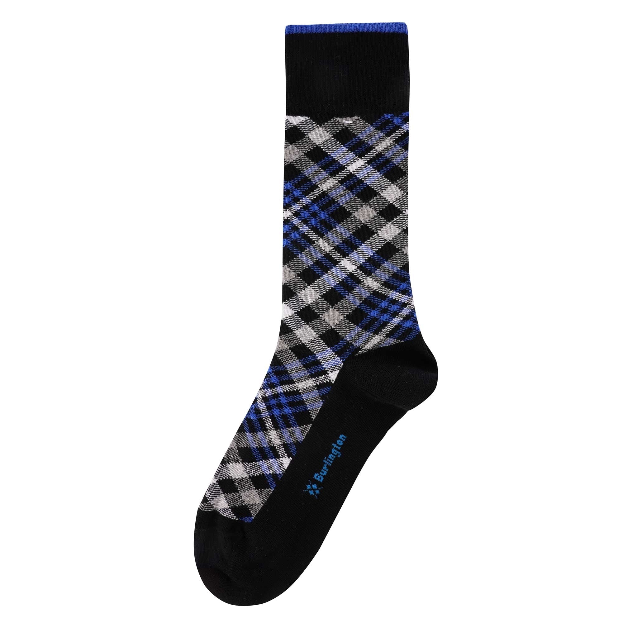 Burlington Socks Cadogan Socks - Black & Blue
