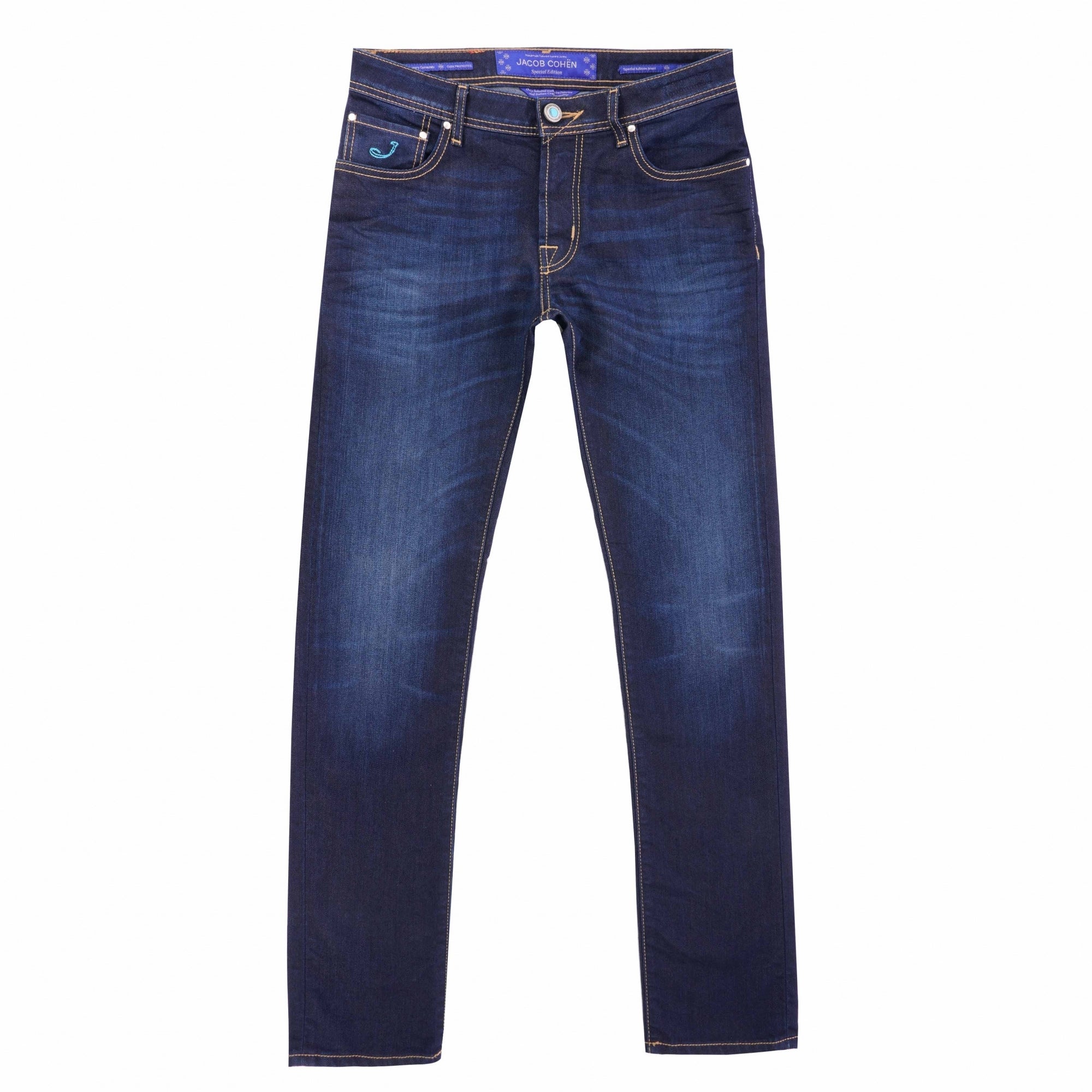 Jacob Cohen Special Edition J688 Turquoise Comfort Jeans at Dandy
