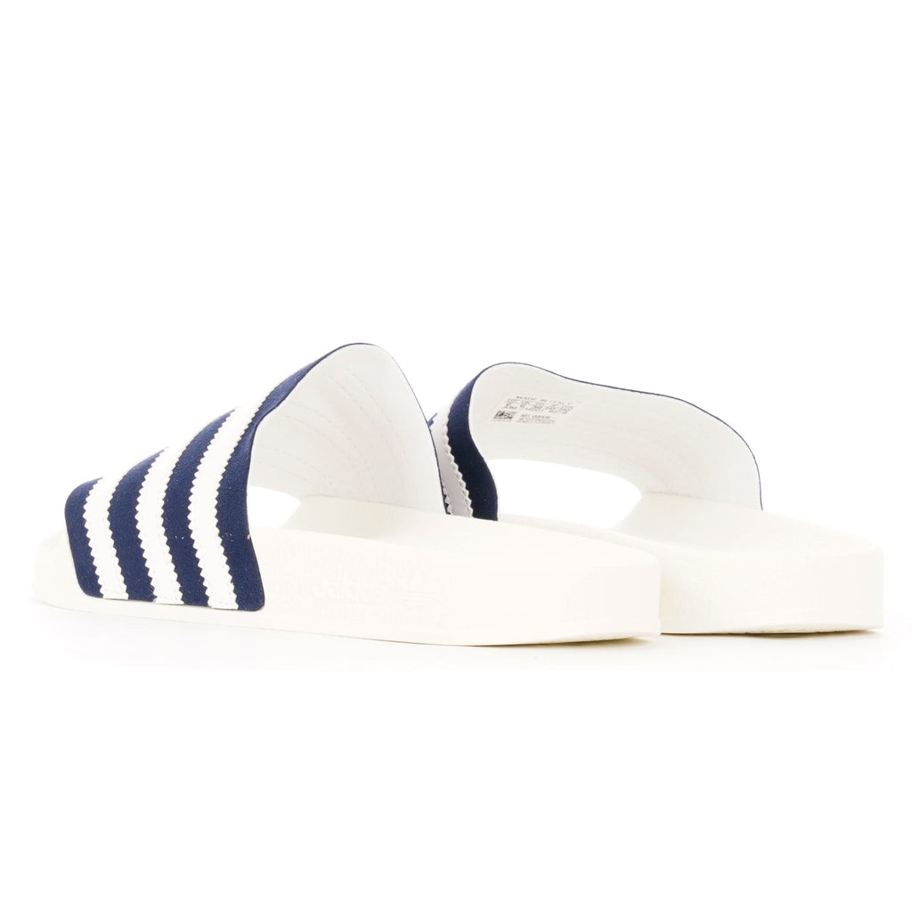Adidas Originals Adilette Slides - Collegiate Navy, FTW White & Off White