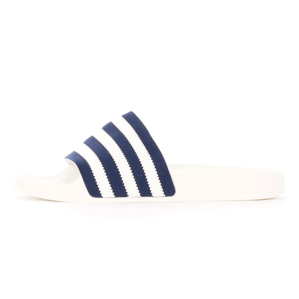 Adidas Originals Adilette Slides - Collegiate Navy, FTW White & Off White