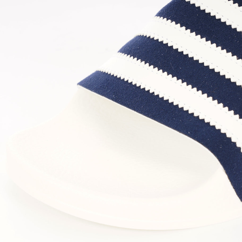 Adidas Originals Adilette Slides - Collegiate Navy, FTW White & Off White
