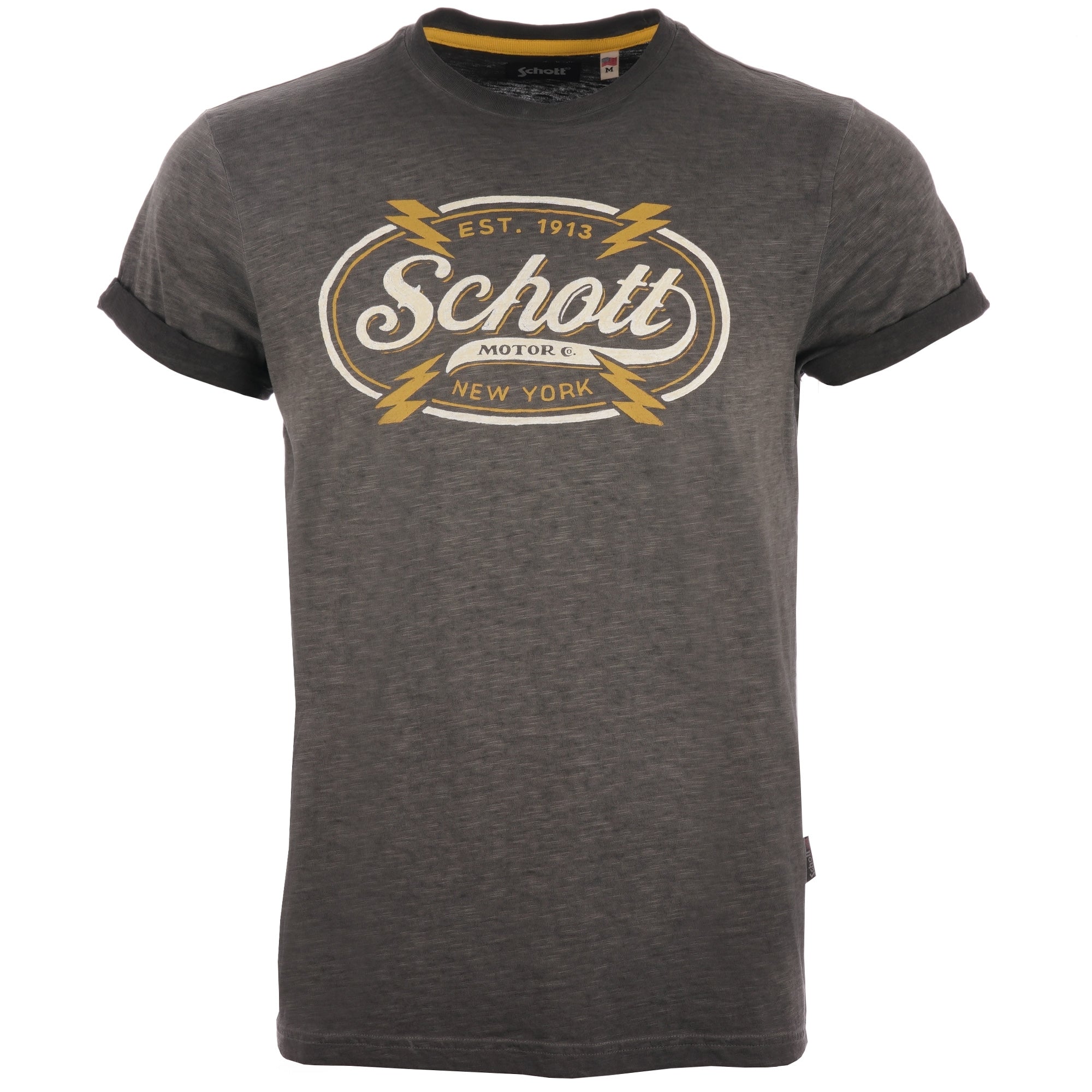 Schott NYC Spirit Biker T-Shirt - Charcoal