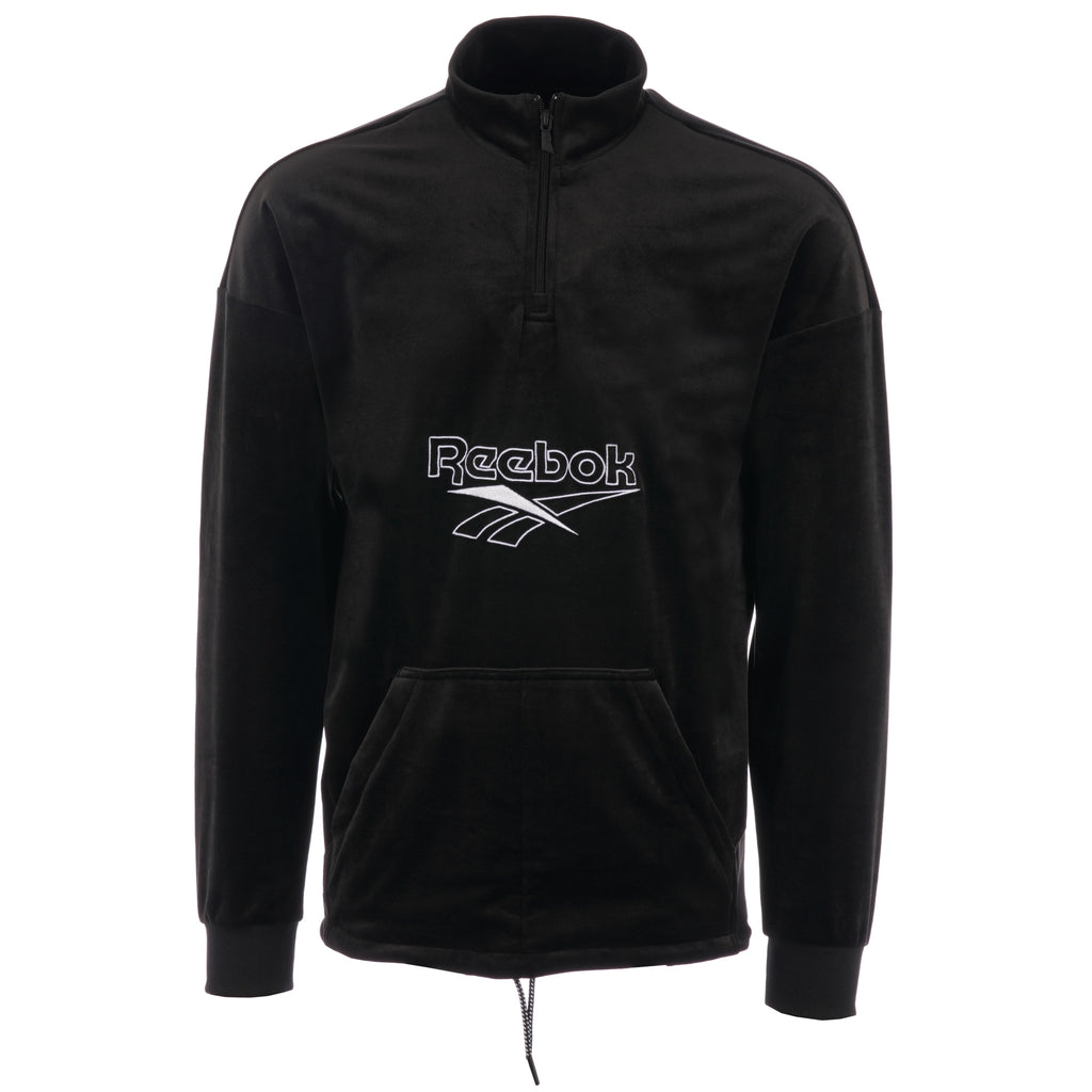 Reebok Vector Velour Half Zip Sweatshirt - Black