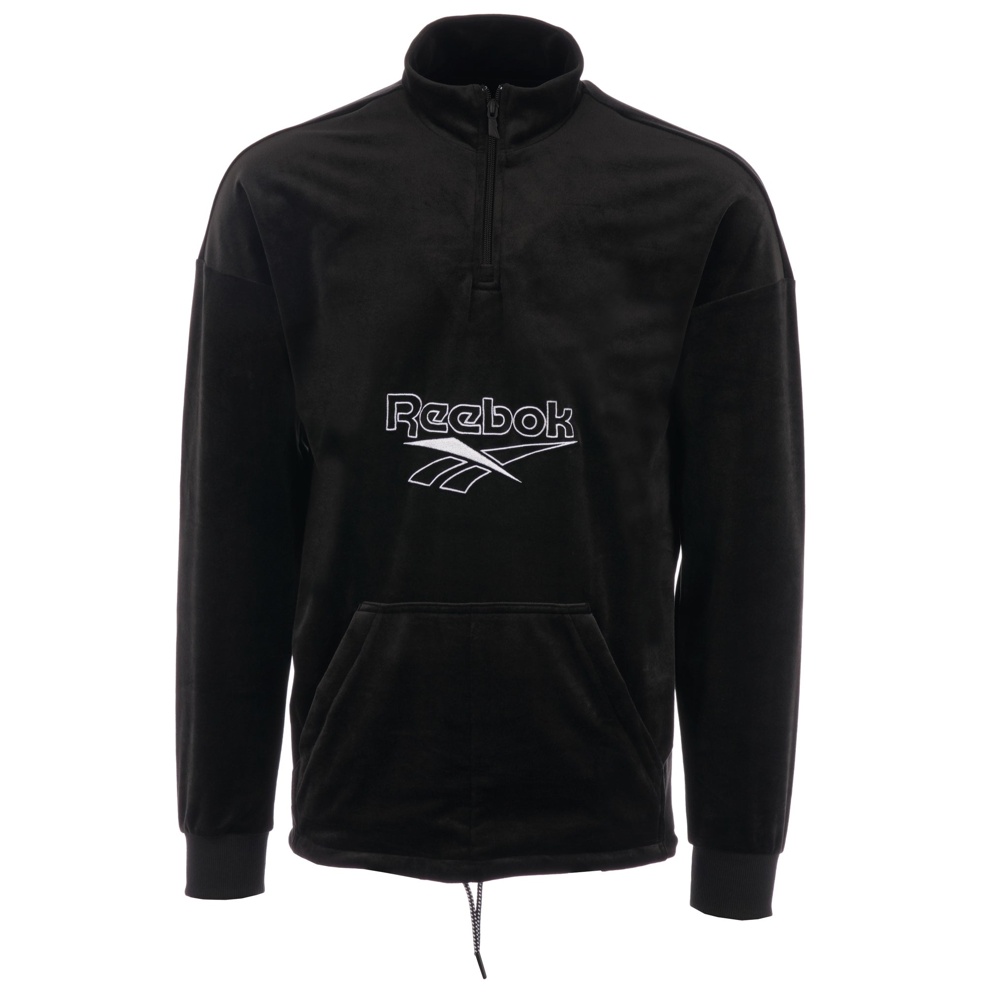 Reebok Vector Velour Half Zip Sweatshirt - Black