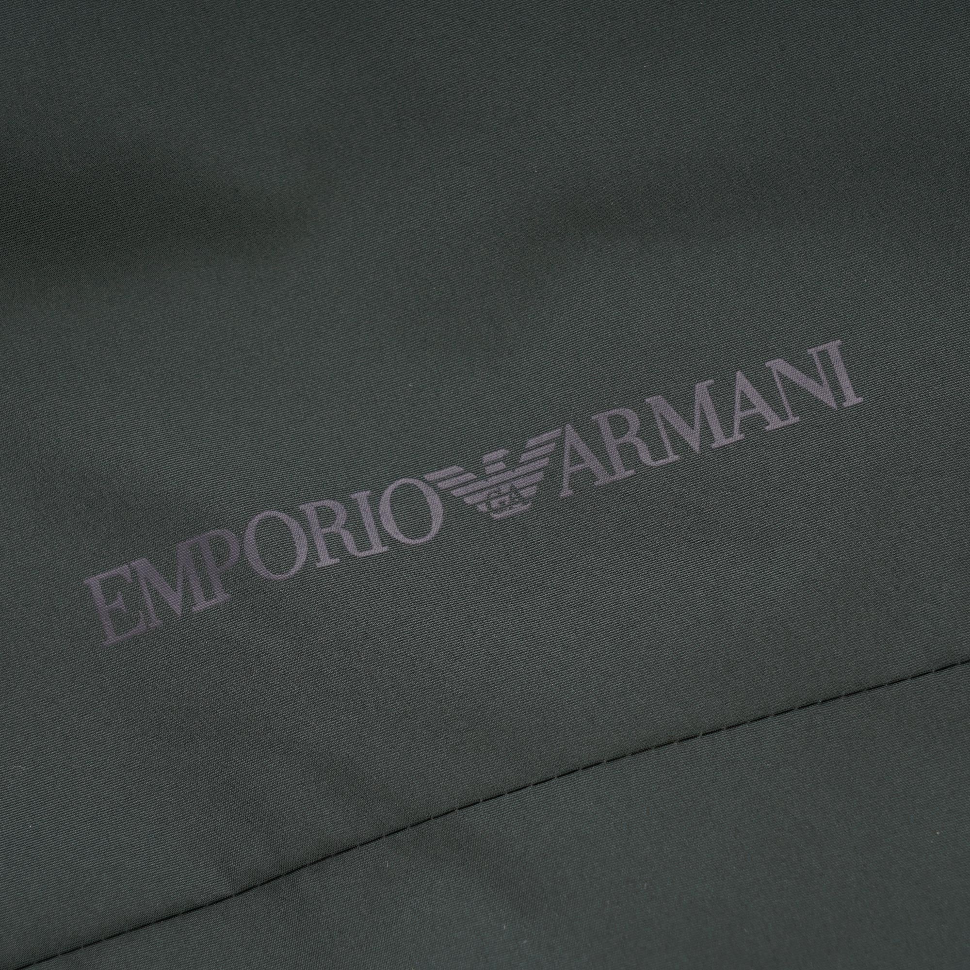 Emporio Armani Colour Block Hooded Anorak - Green & Blue