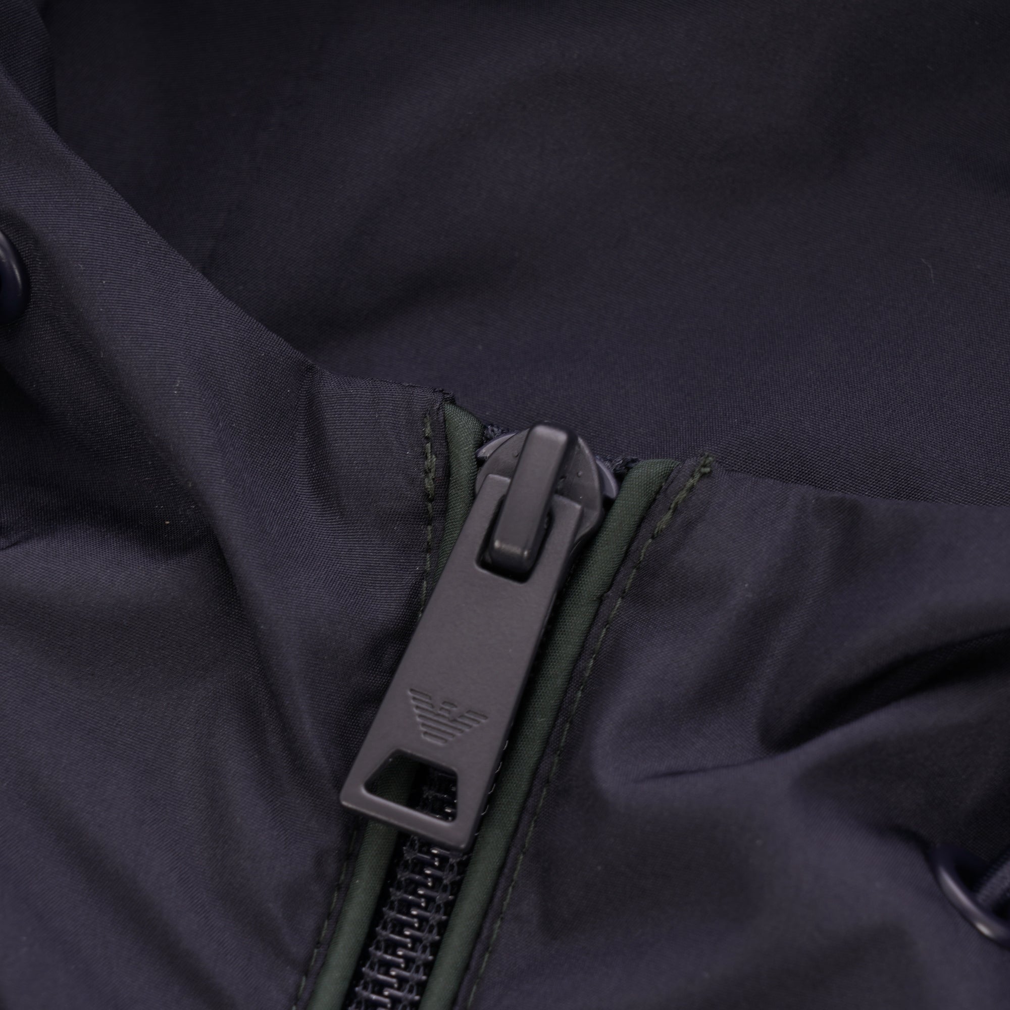 Emporio Armani Colour Block Hooded Anorak - Green & Blue