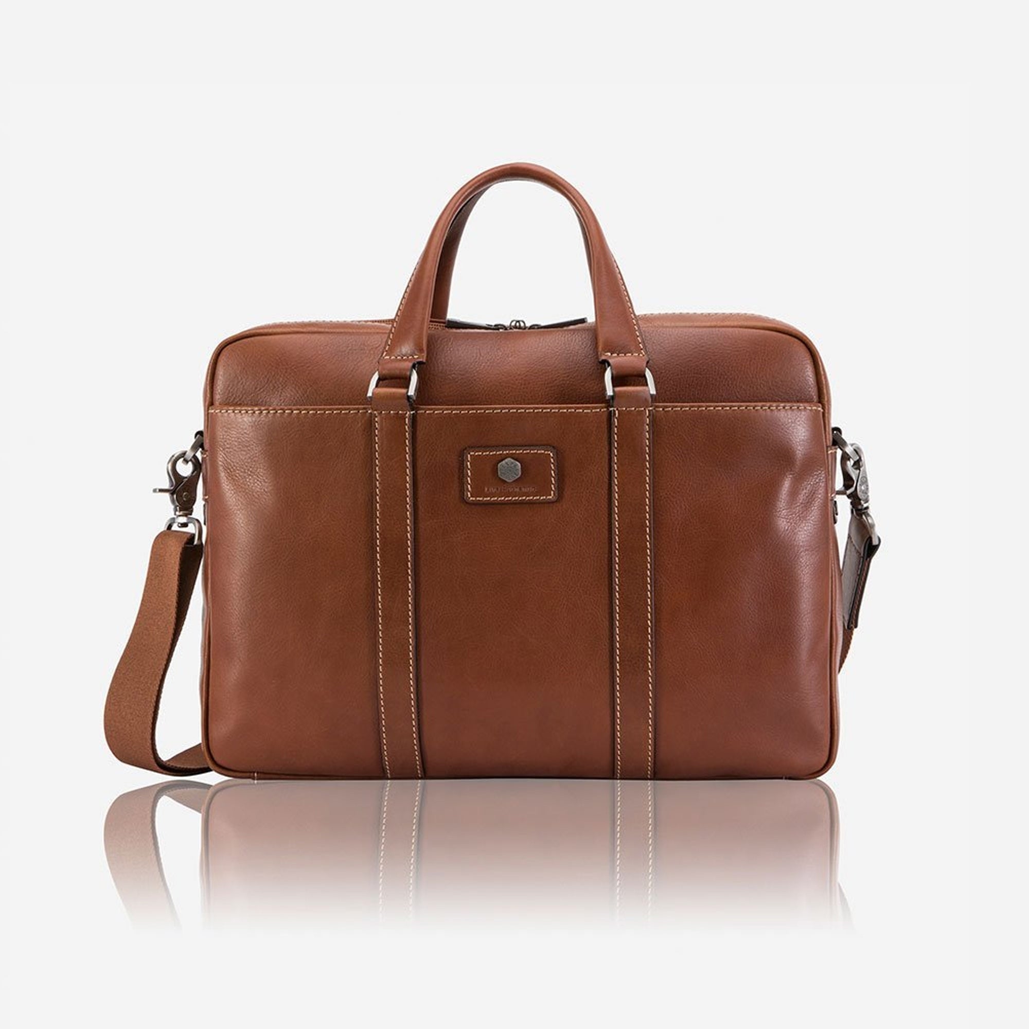 Jekyll & Hide Montana 15" RFID Laptop Briefcase - Tan