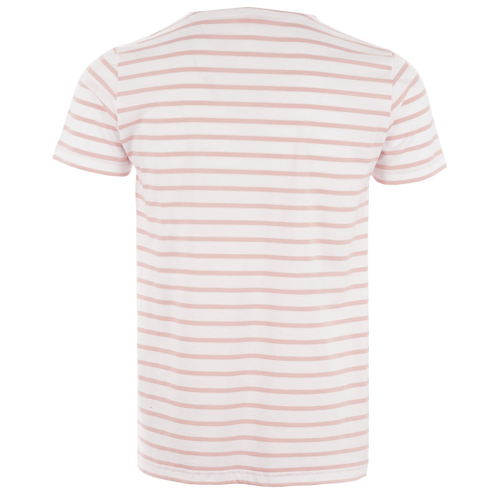 Armor Lux Breton Striped Mariniere T-Shirt - White & Lotus