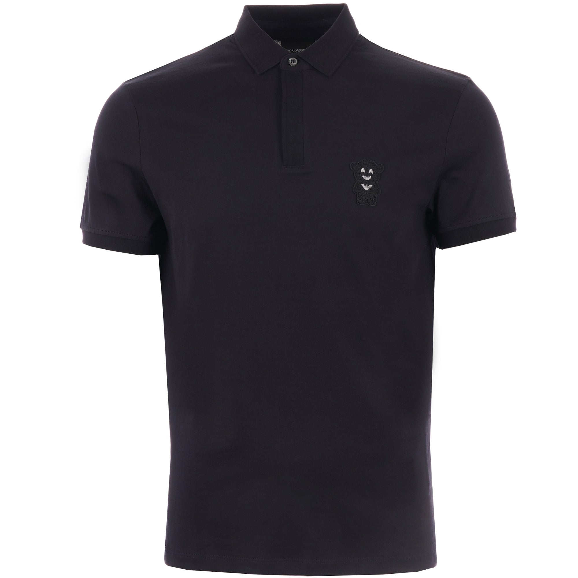 Emporio Armani Manga Bear Patch Polo Shirt - Navy