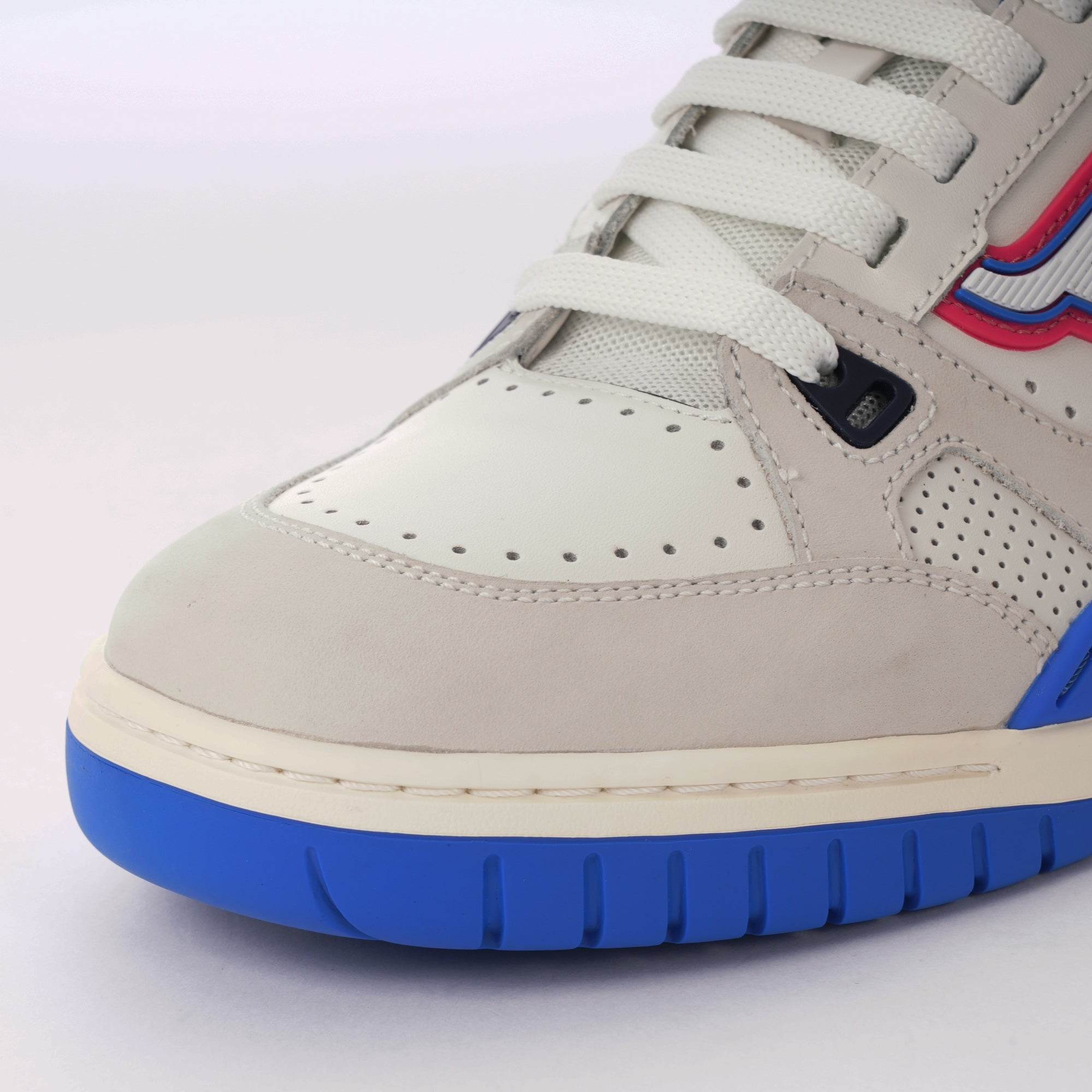 Bally Champion Calf Leather Sneakers - White & Electric Blue