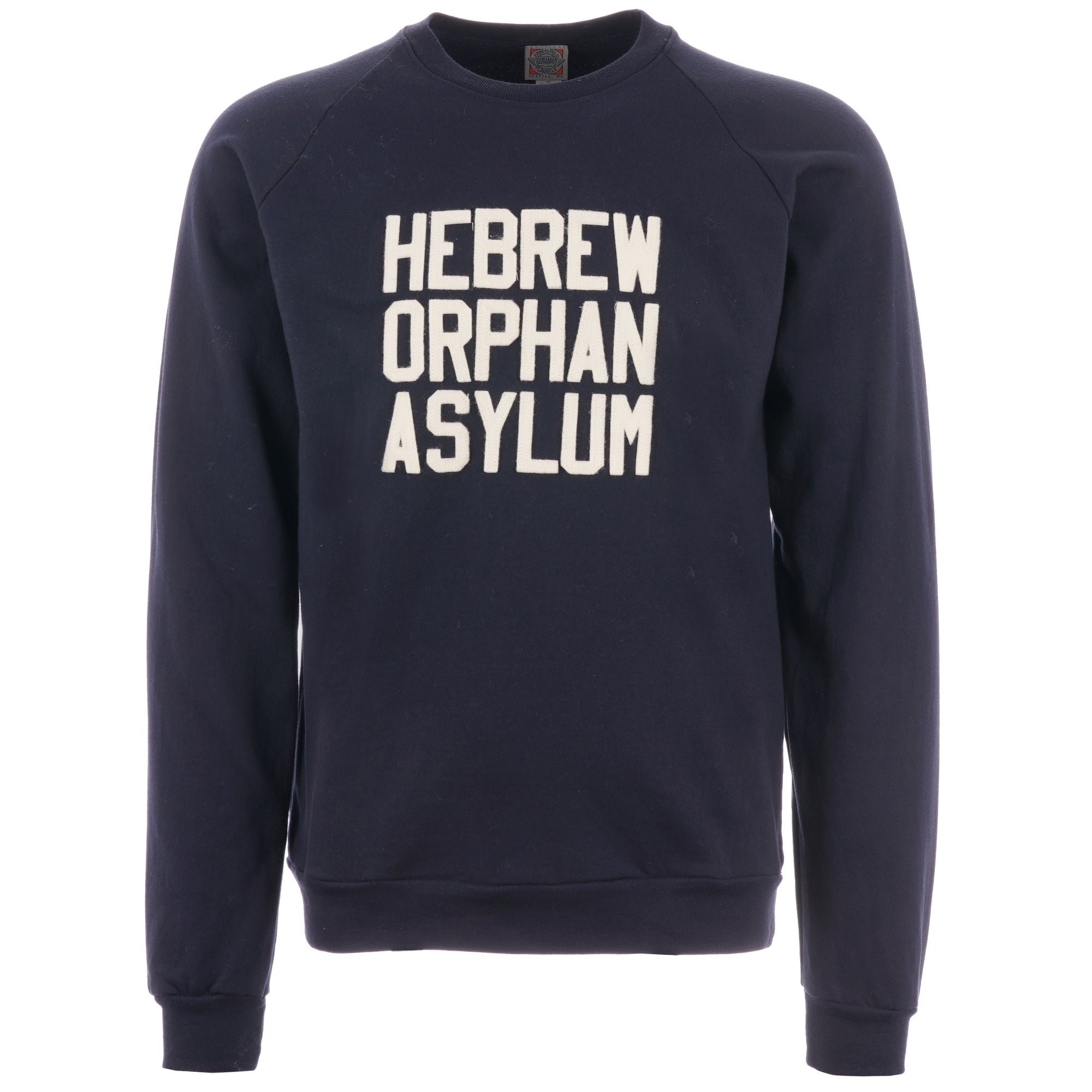 Ebbets Field Flannels Hebrew Orphan Asylum Crew Neck Sweatshirt - Navy