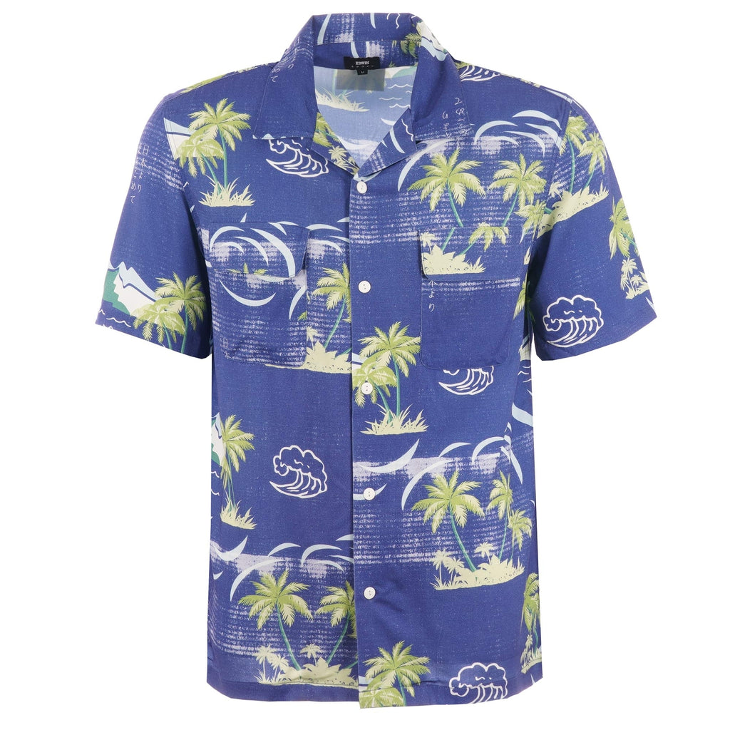 Edwin Garage Shirt - Blue Island