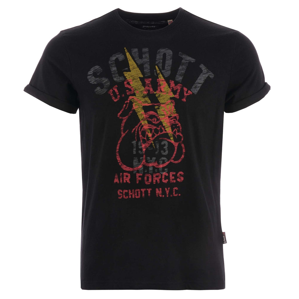 Schott NYC Original Drawing T-Shirt - Black