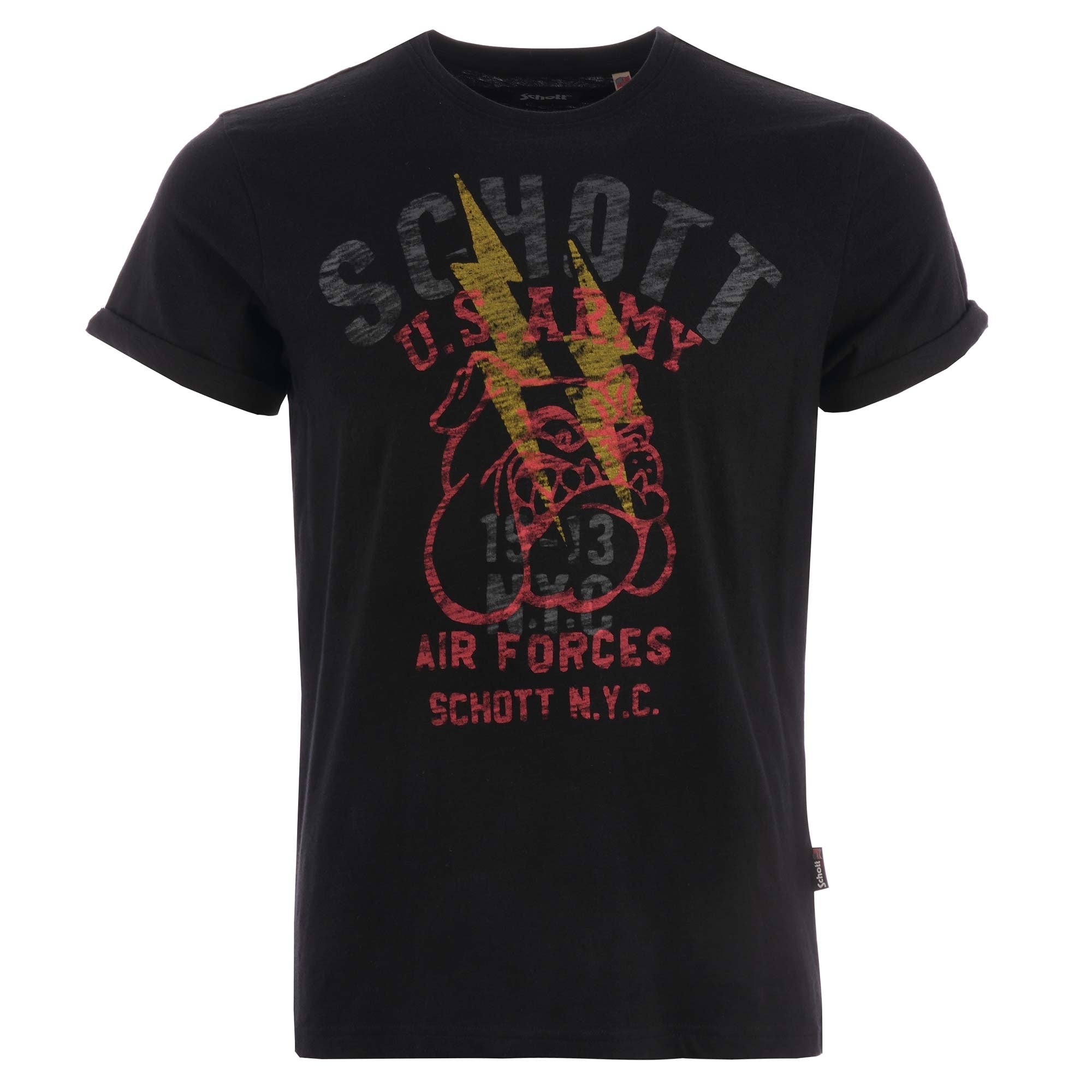 Schott NYC Original Drawing T-Shirt - Black
