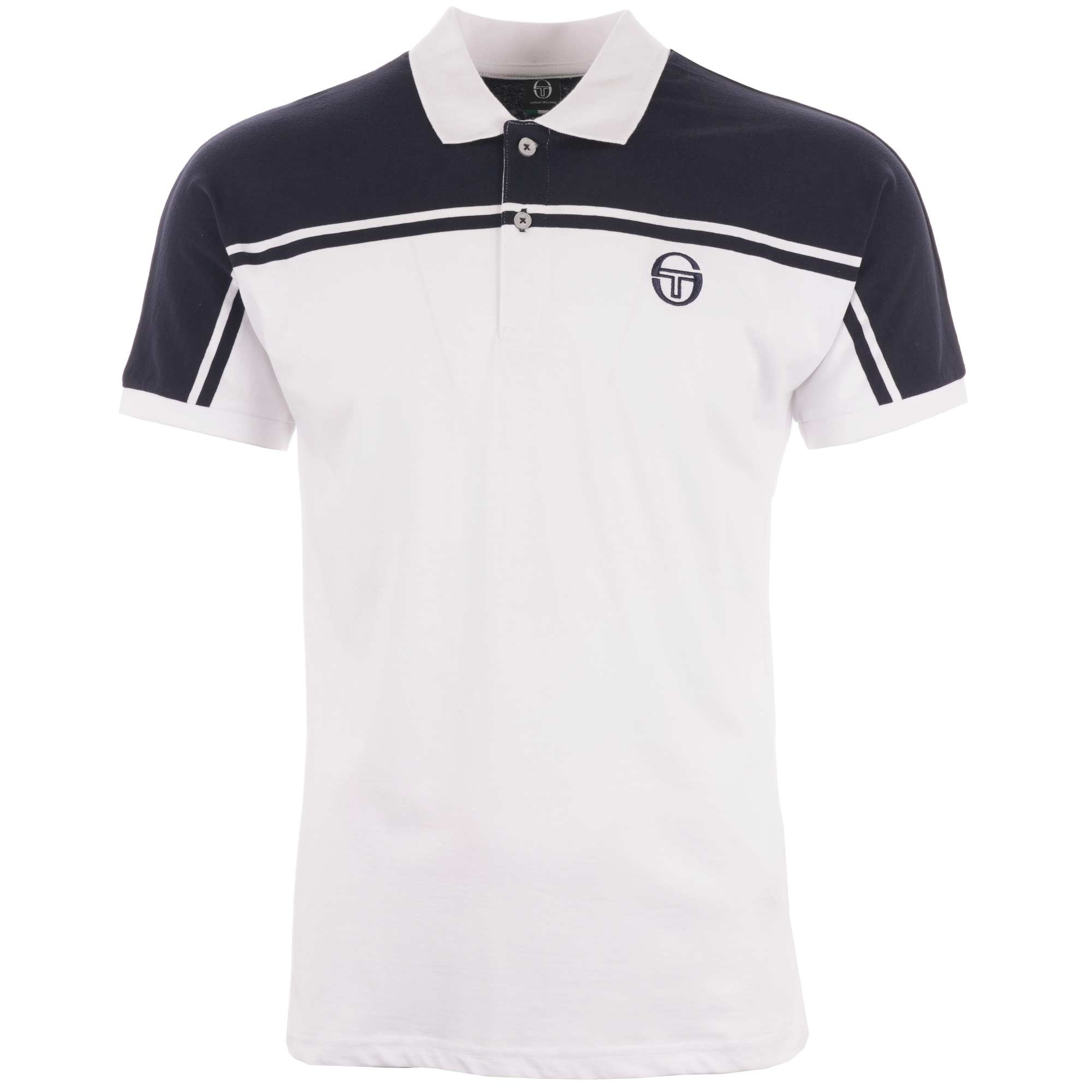 Sergio Tacchini New Young Line Polo Shirt - White & Navy