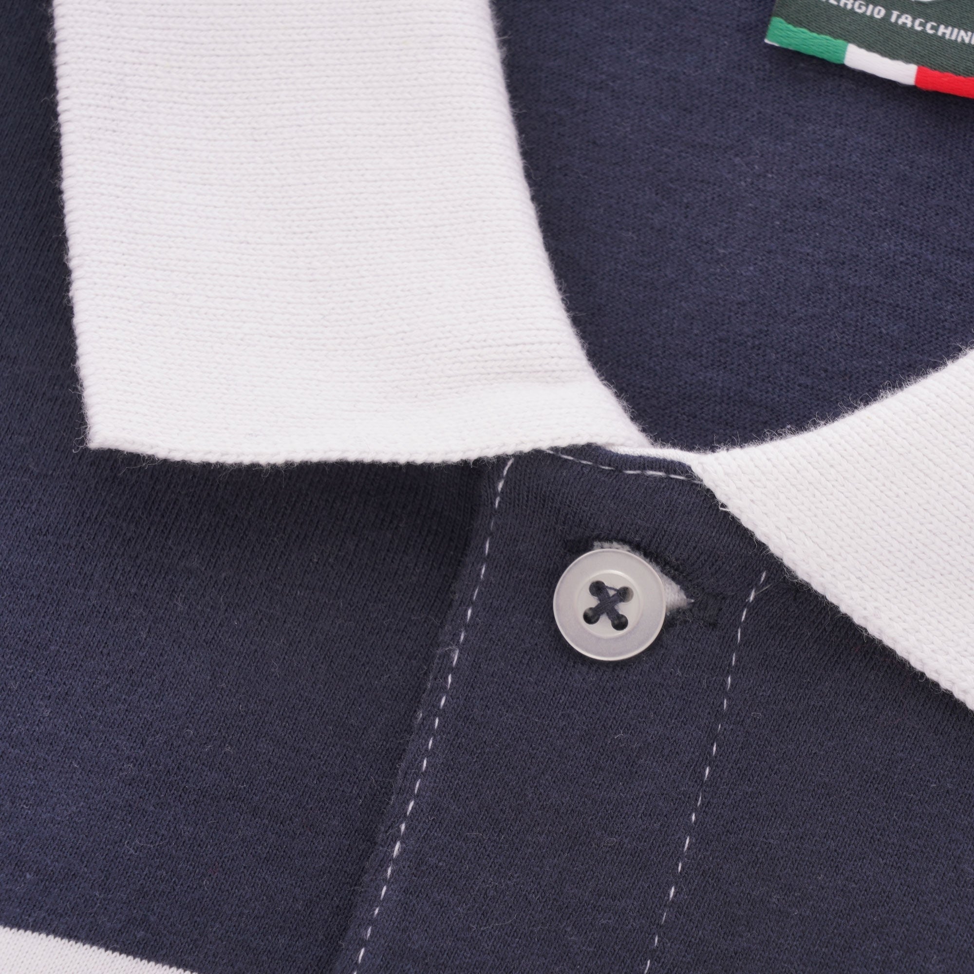 Sergio Tacchini New Young Line Polo Shirt - White & Navy