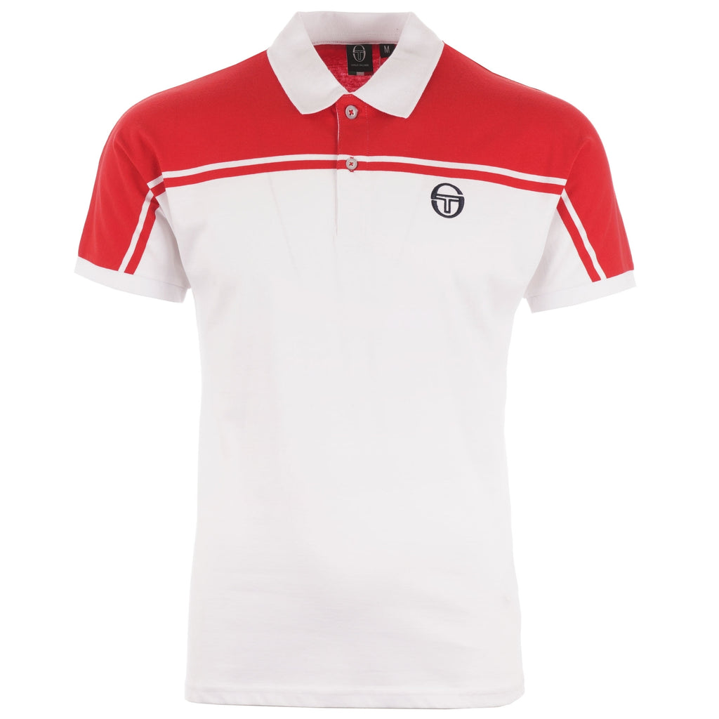 Sergio Tacchini New Young Line Polo Shirt - White & Red