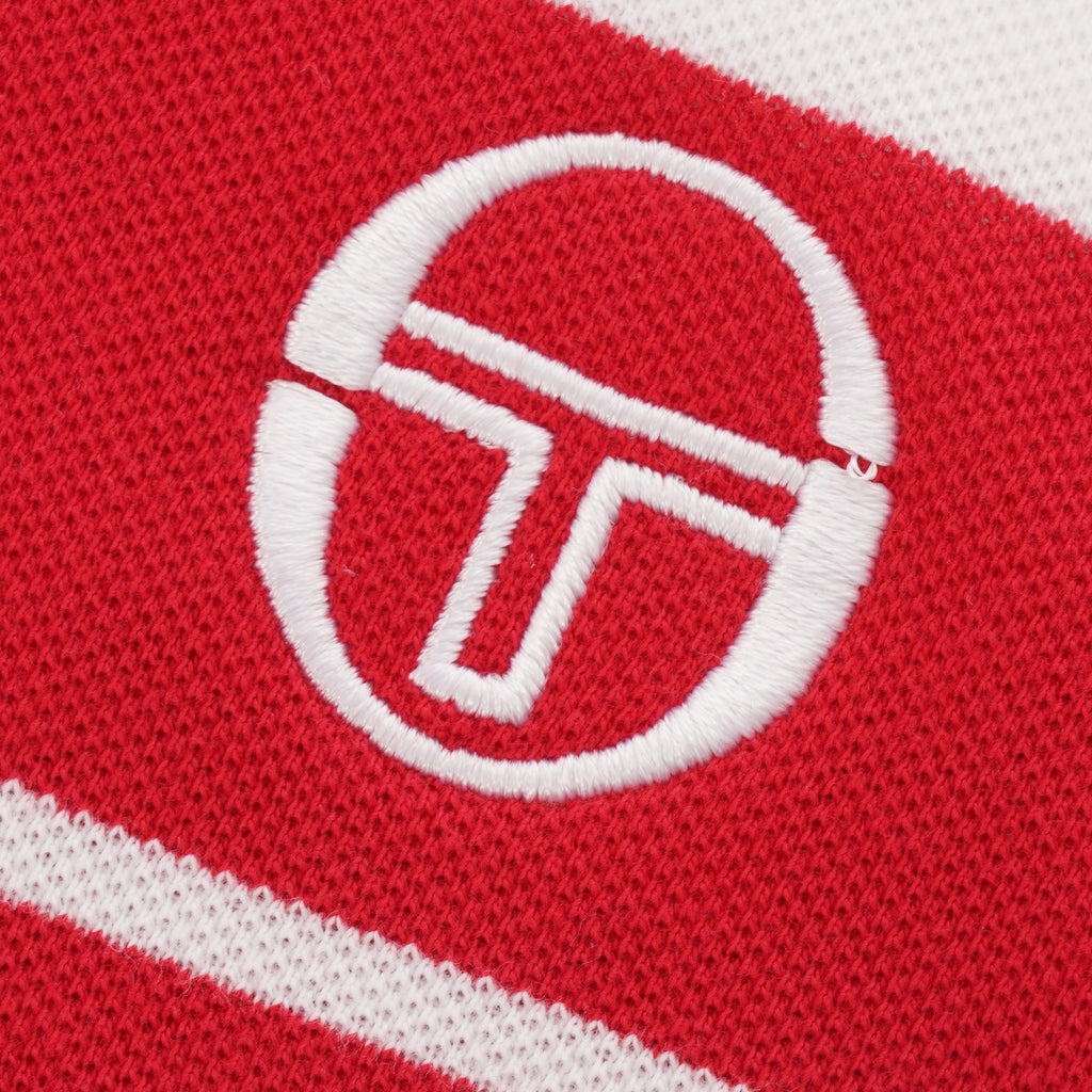 Sergio Tacchini Young Line Archive Polo Shirt - White & Red