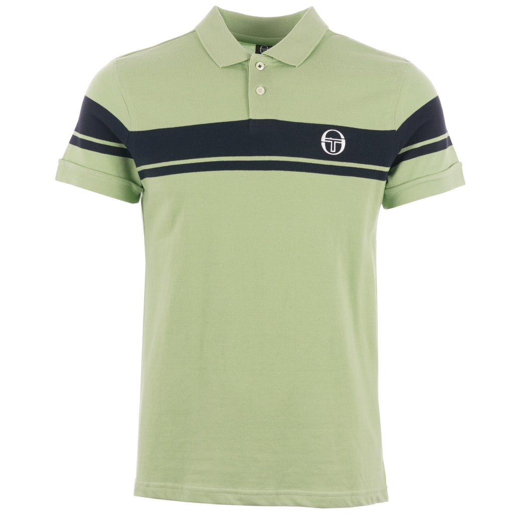 Sergio Tacchini Young Line Polo Shirt - Quiet Green & Navy