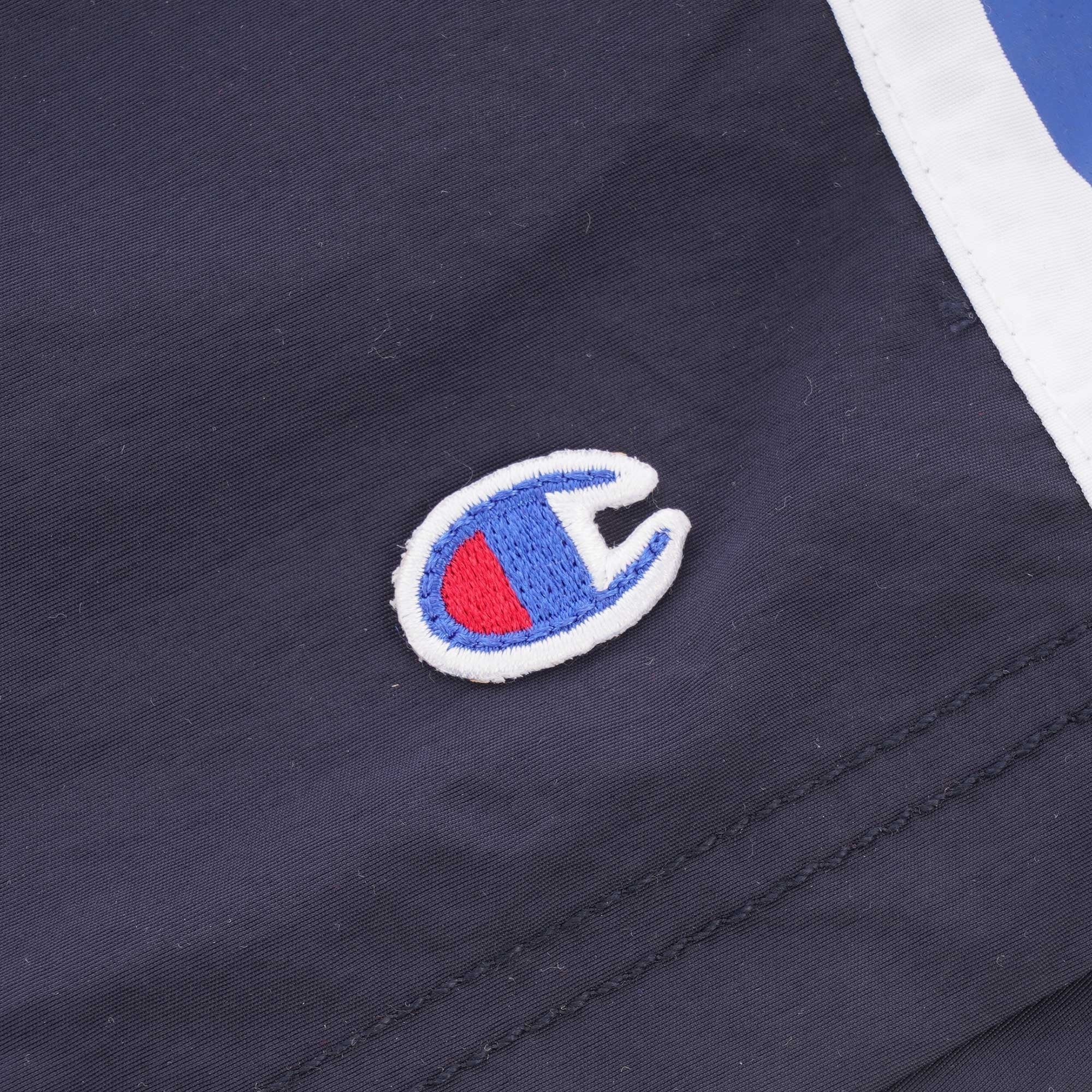 Champion Script Logo Print Panel Swim Shorts - Navy