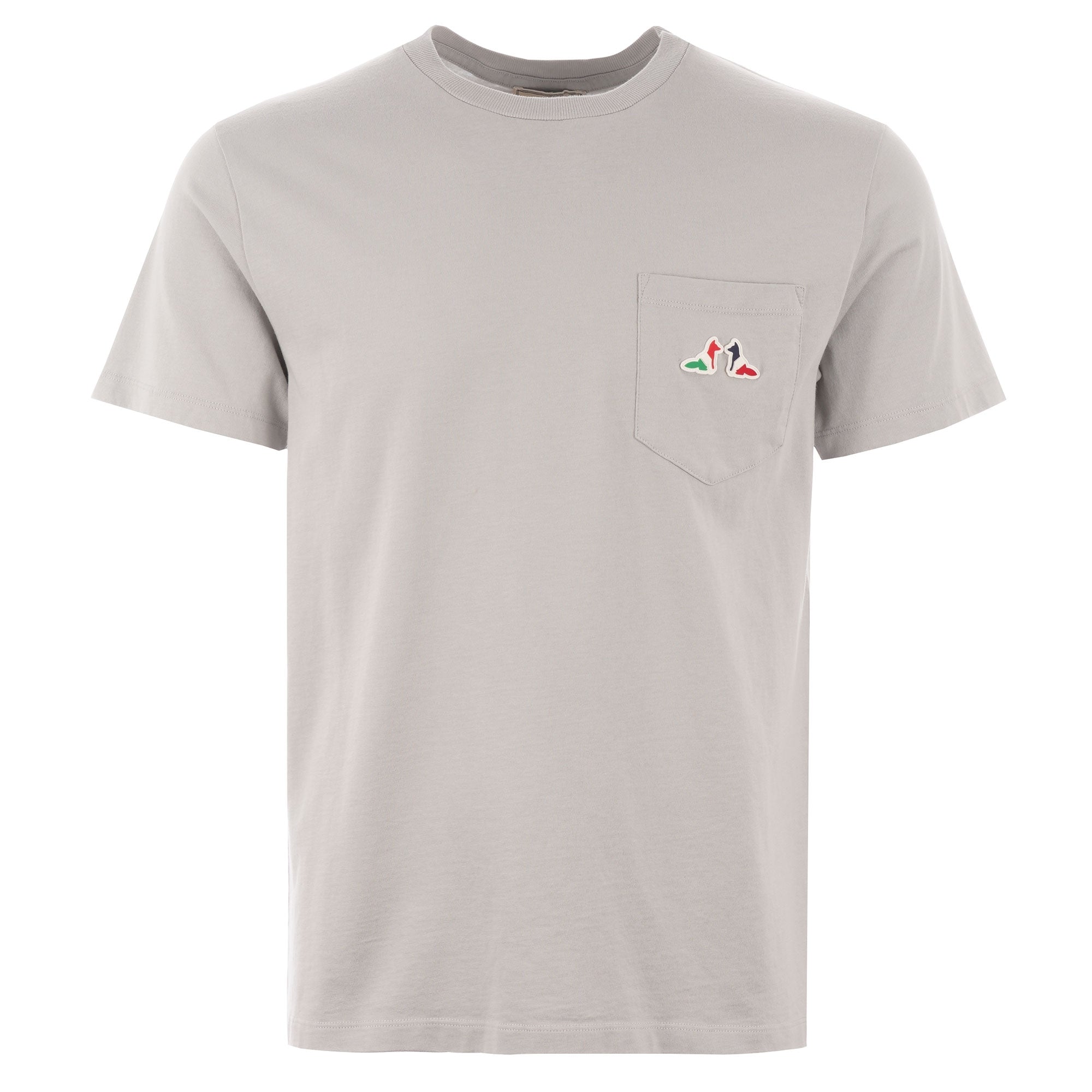 Maison Kitsune Resting Fox Patch T-Shirt - Grey
