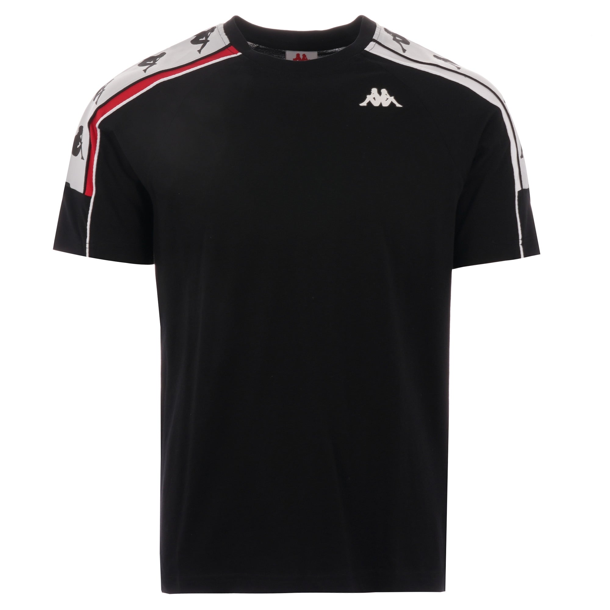 Kappa 222 Banda 10 Arset T-Shirt - Black, Red & White