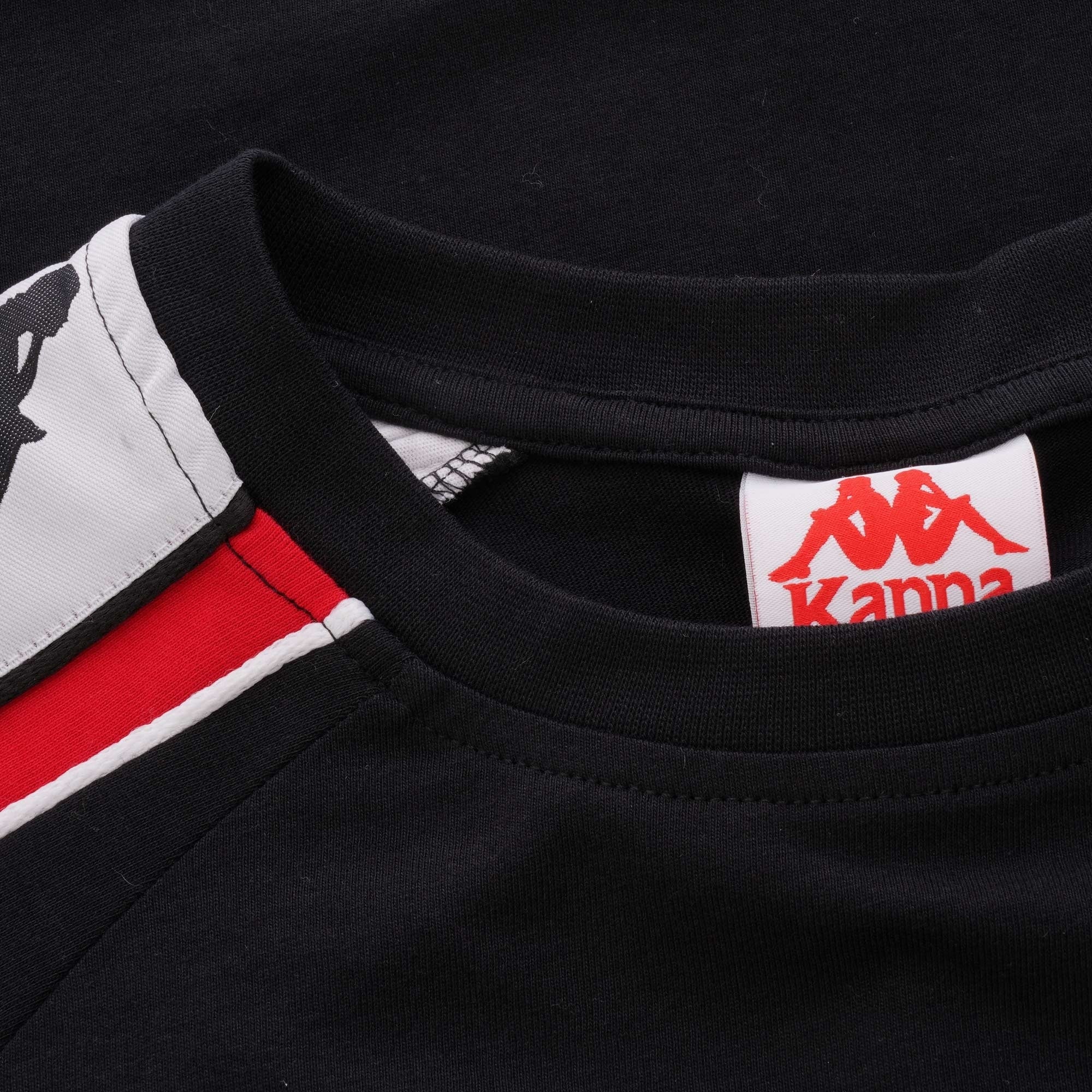 Kappa 222 Banda 10 Arset T-Shirt - Black, Red & White