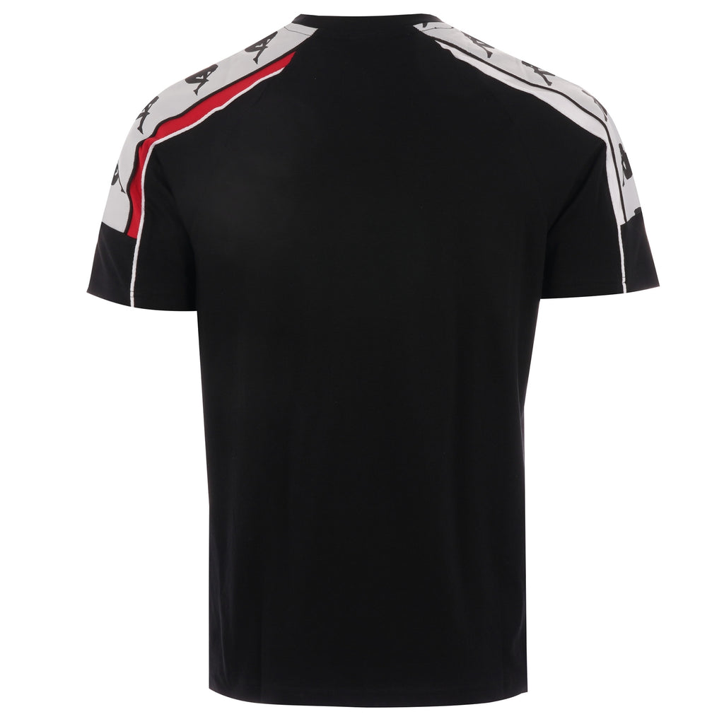 Kappa 222 Banda 10 Arset T-Shirt - Black, Red & White