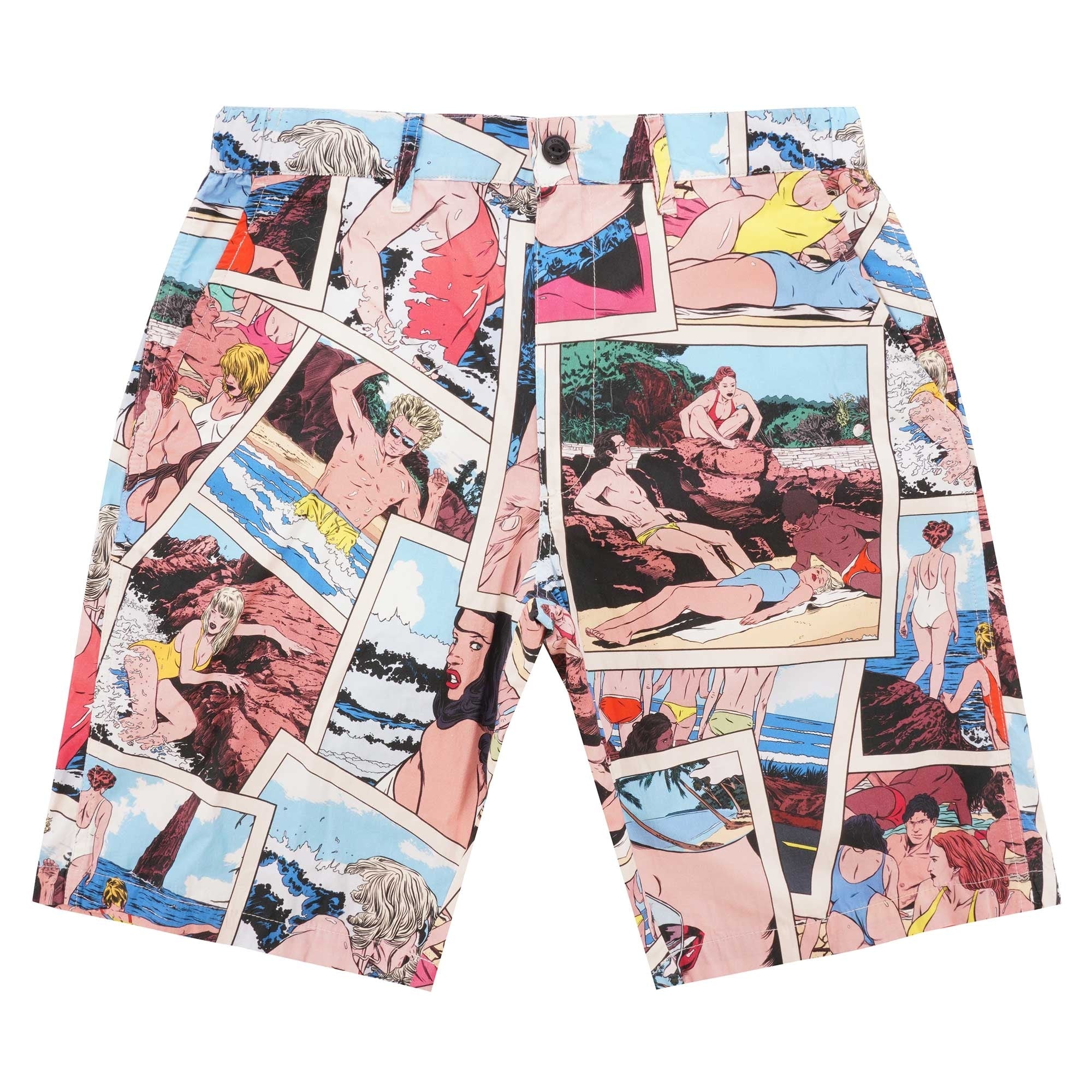 Edwin x Ugo Bienvenu Lobo Shorts - White La Playa Allover Print