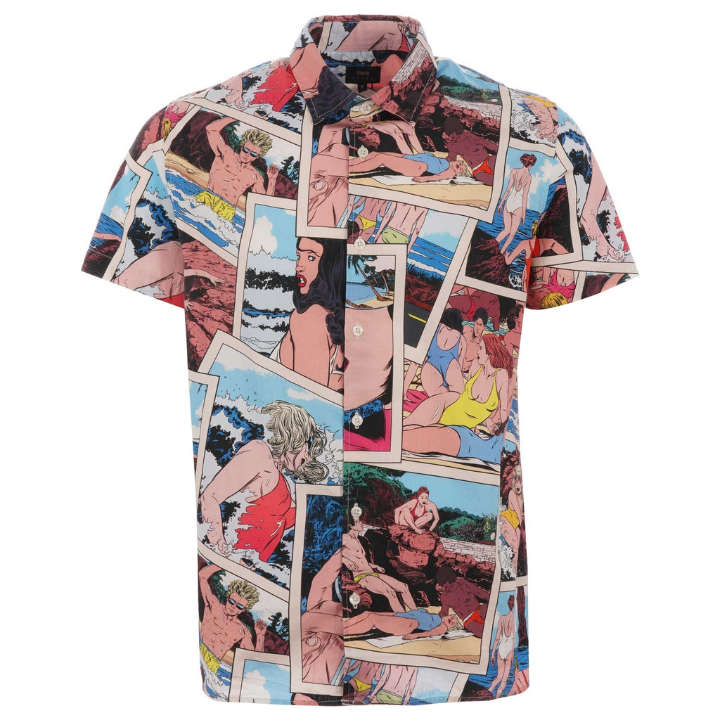Edwin x Ugo Bienvenu Nimes Short Sleeve Shirt - White La Playa Allover Print
