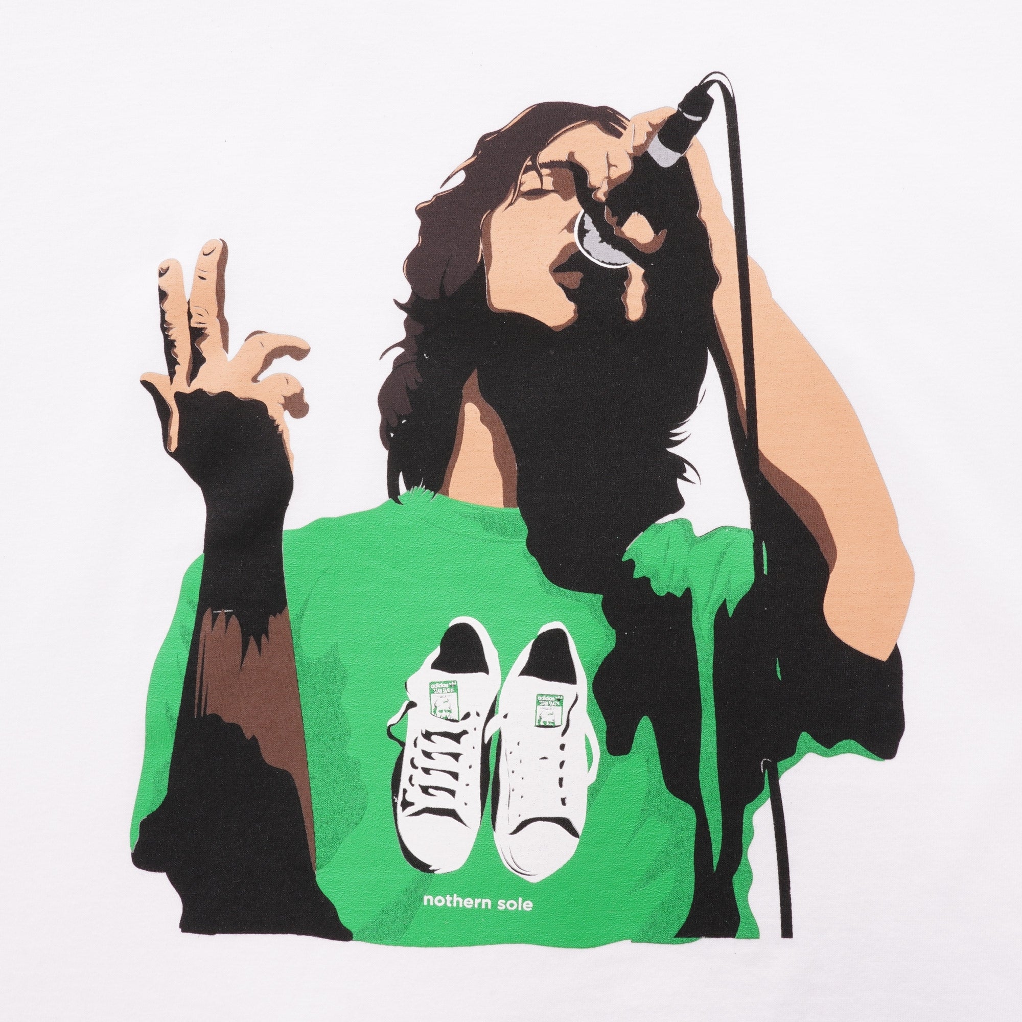 80's Casuals Richard Ashcroft Stan Smith T-Shirt - White