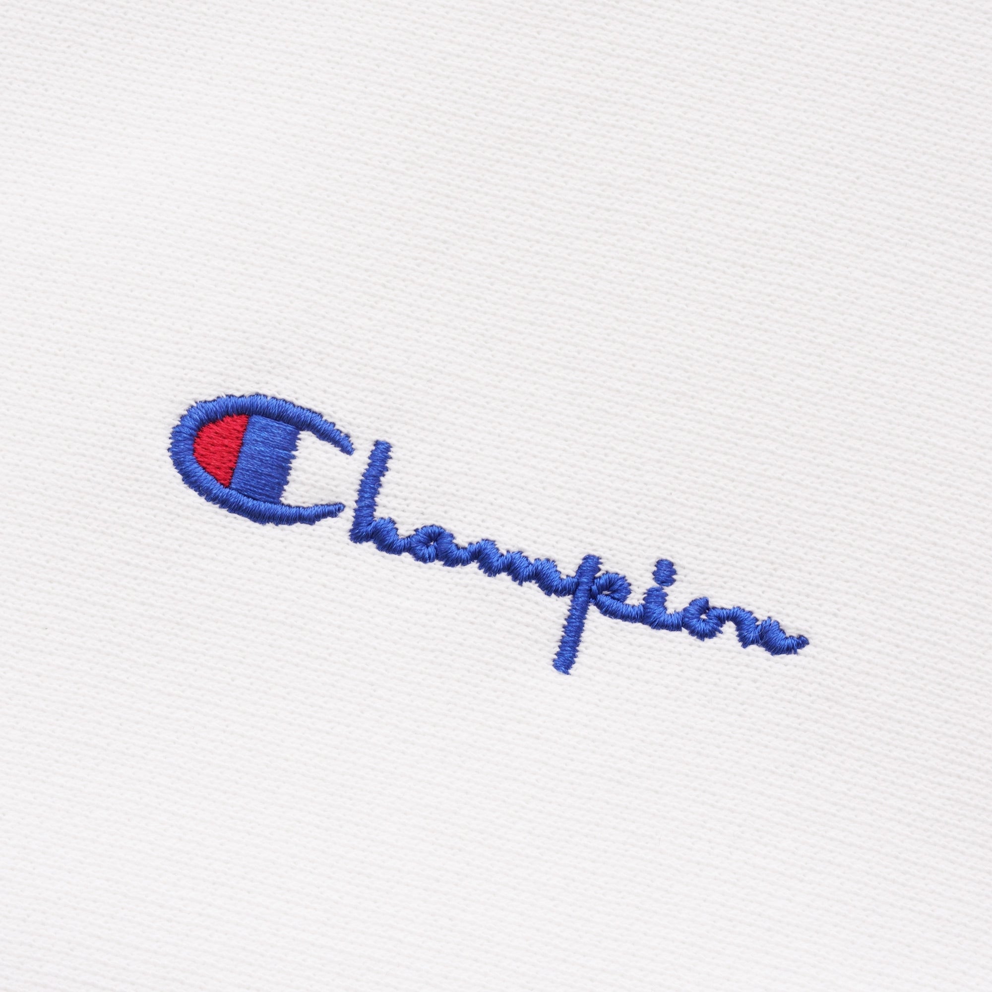 Champion Reverse Weave Striped Rib Sweatshirt - White