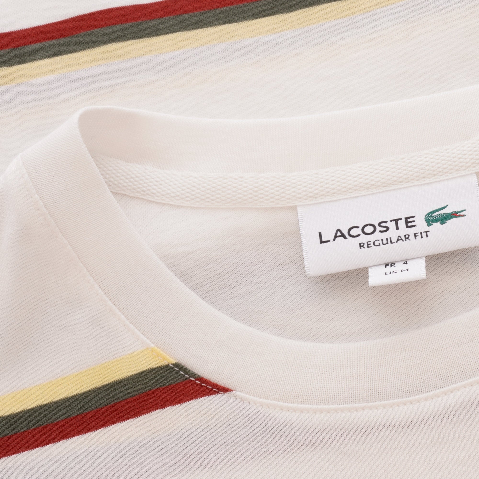 Lacoste Triple Stripe T-Shirt - Flour