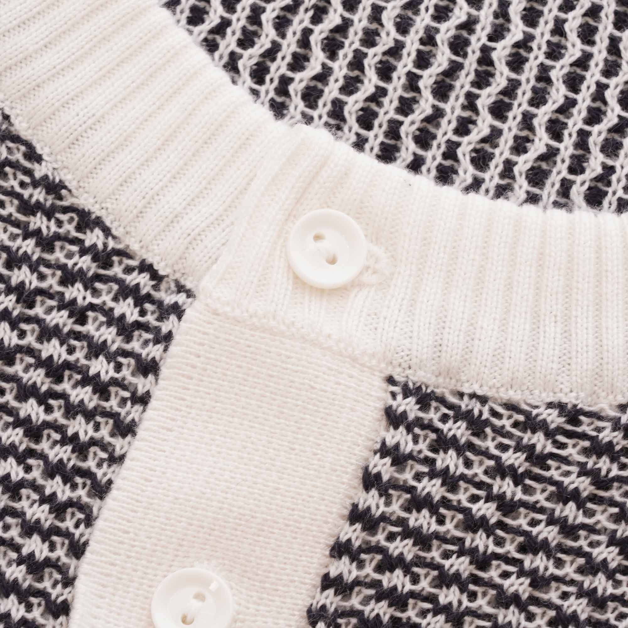 Buttoned Knitted Crew Neck T-Shirt