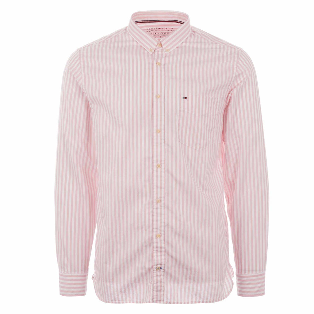 Tommy Hilfiger Striped Oxford Shirt - Coral