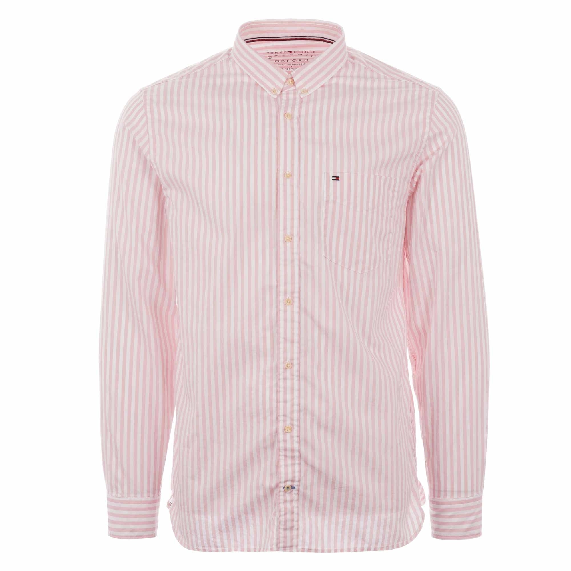 Tommy Hilfiger Striped Oxford Shirt - Coral
