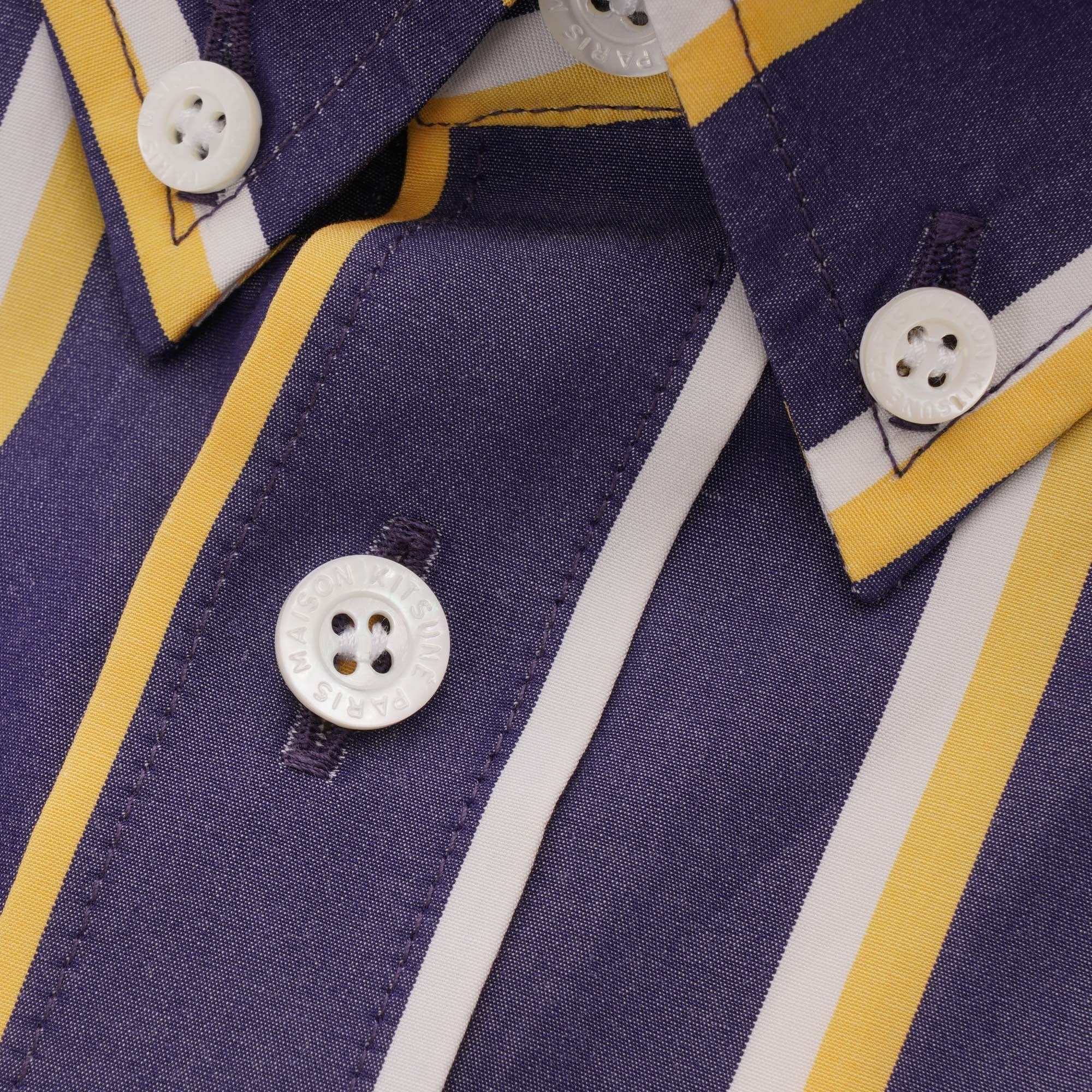 Maison Kitsune Stripes Classic Shirt - Navy