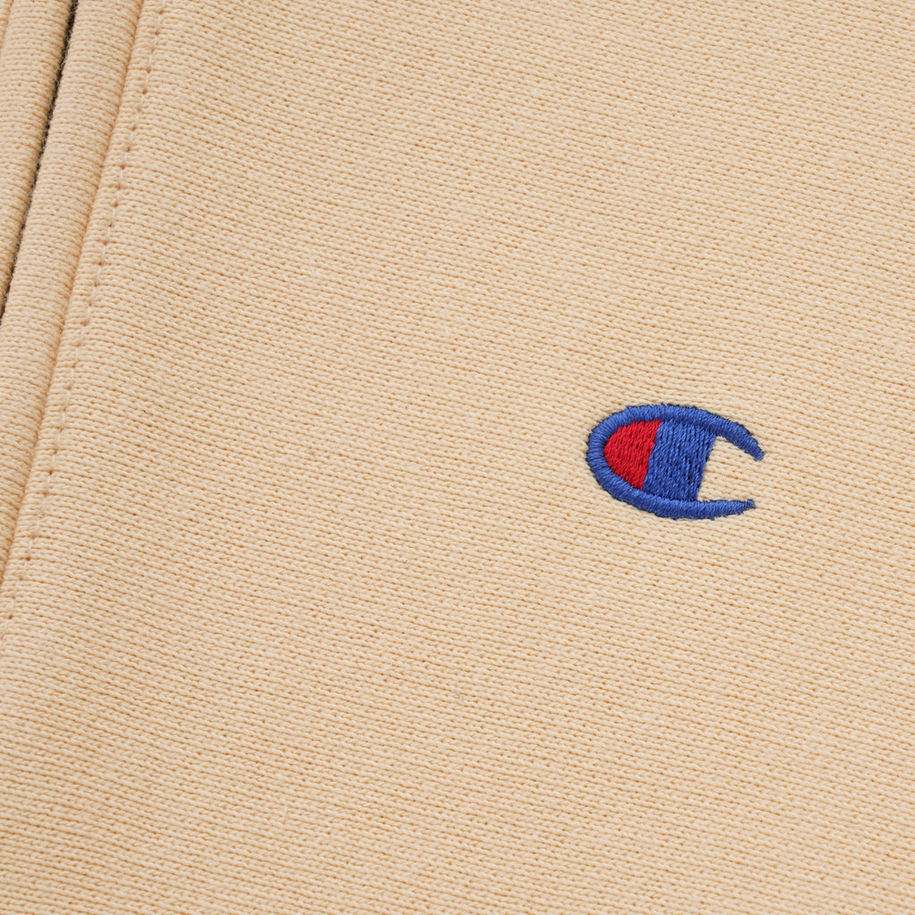 Champion Half Zip Logo Reverse Weave Hoodie - Butter