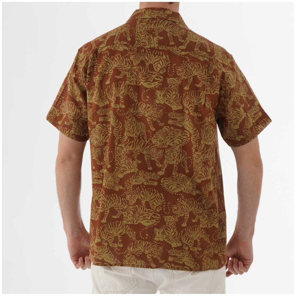 YMC Tiger Malick Shirt - Brown
