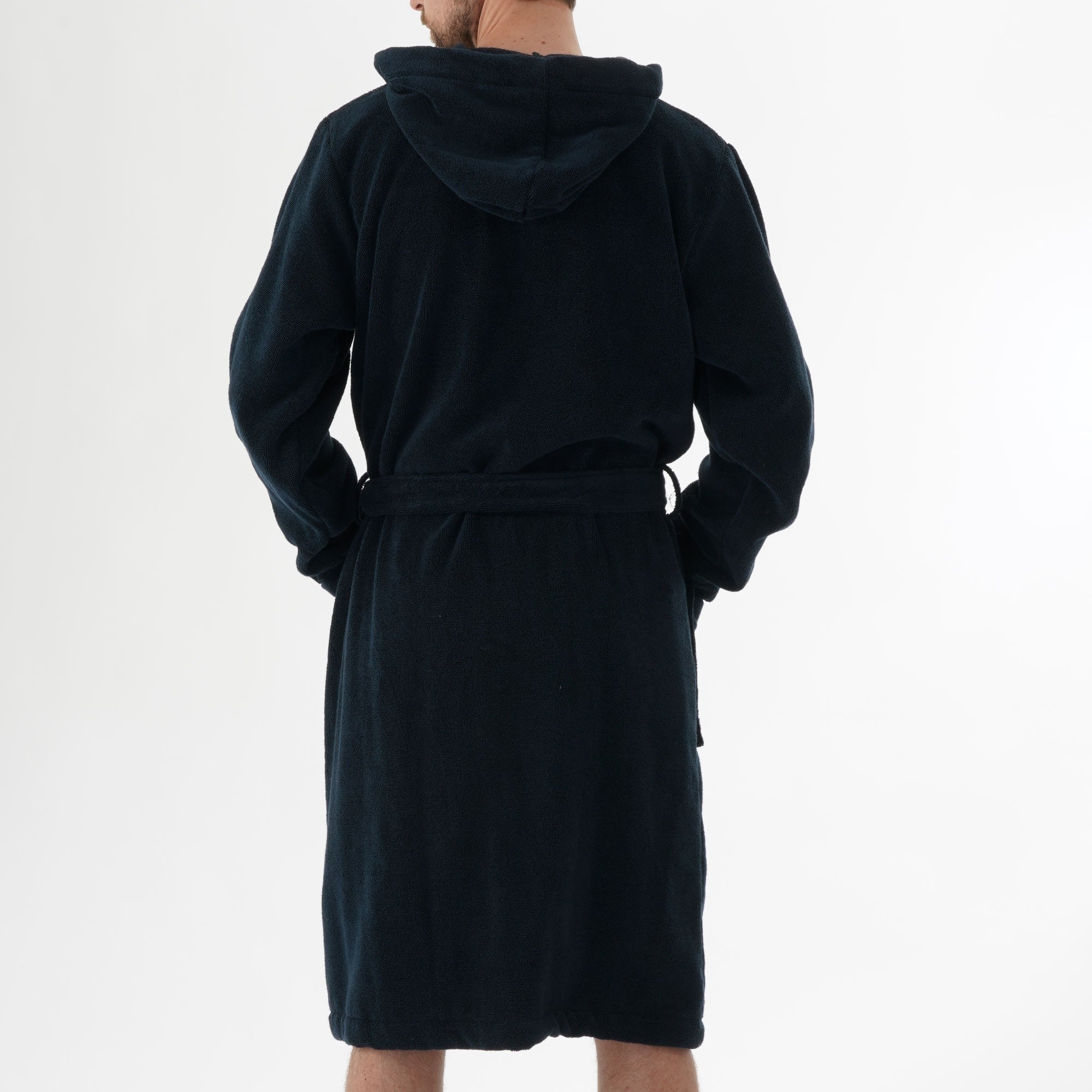 Tommy Hilfiger Cotton Towelling Bathrobe - Navy