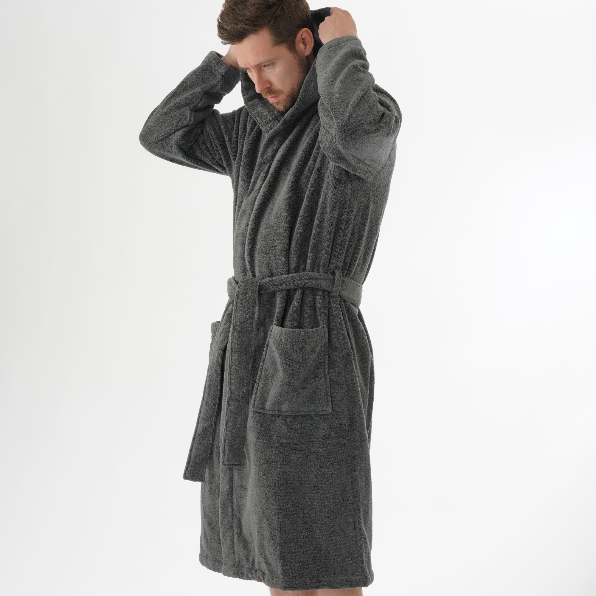 Tommy Hilfiger Cotton Towelling Bathrobe - Magnet