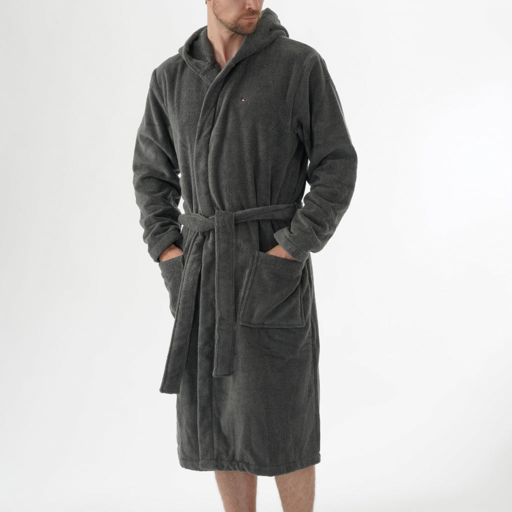 Tommy Hilfiger Cotton Towelling Bathrobe - Magnet