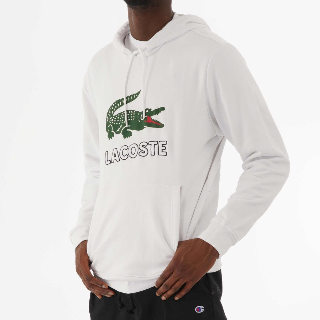 Lacoste Large Logo Hoodie - White