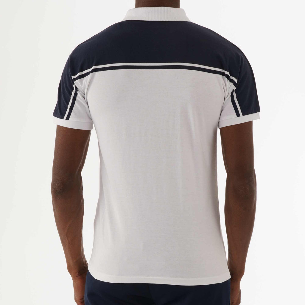 Sergio Tacchini New Young Line Polo Shirt - White & Navy
