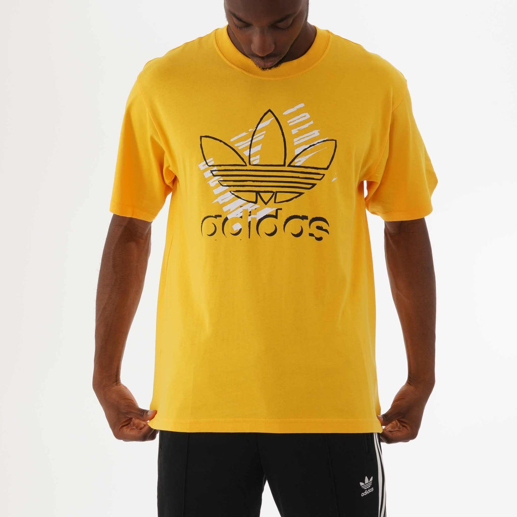 Adidas Originals Trefoil Art T-Shirt - Yellow