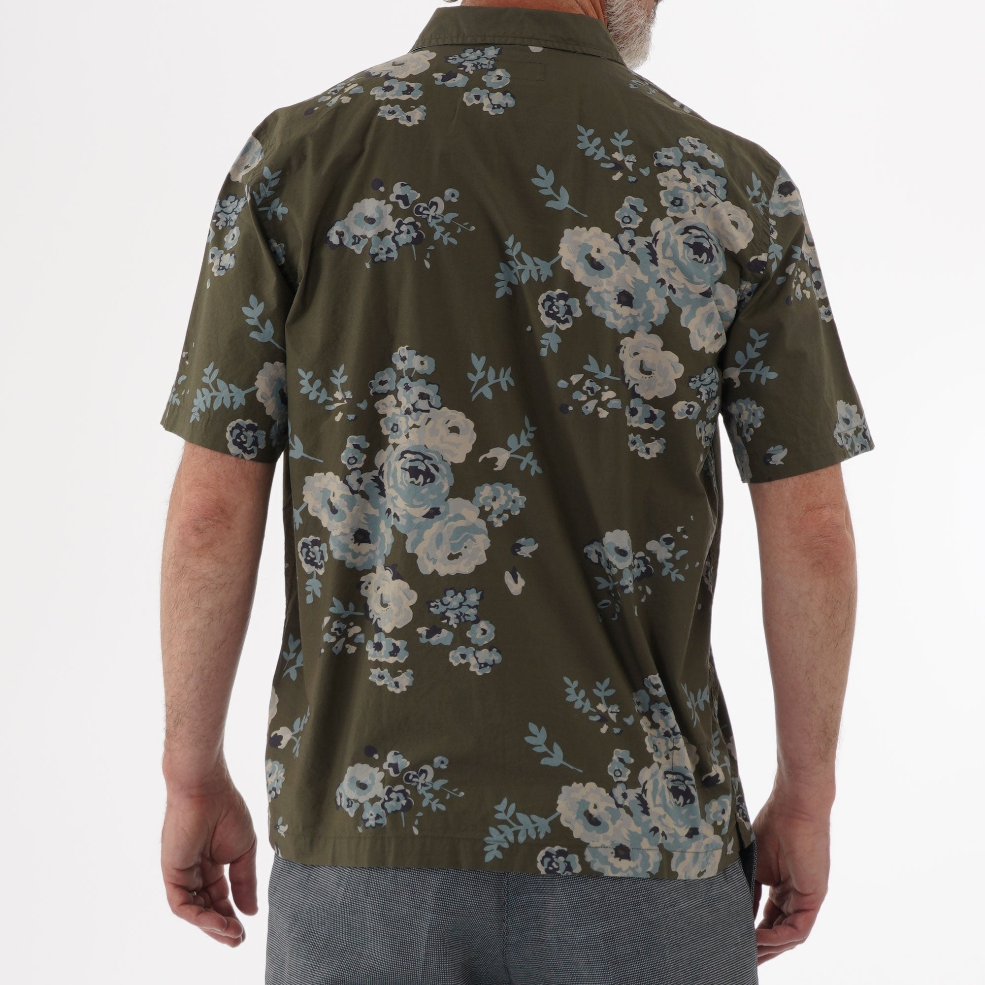 Universal Works Road Shirt - Olive Flower Poplin