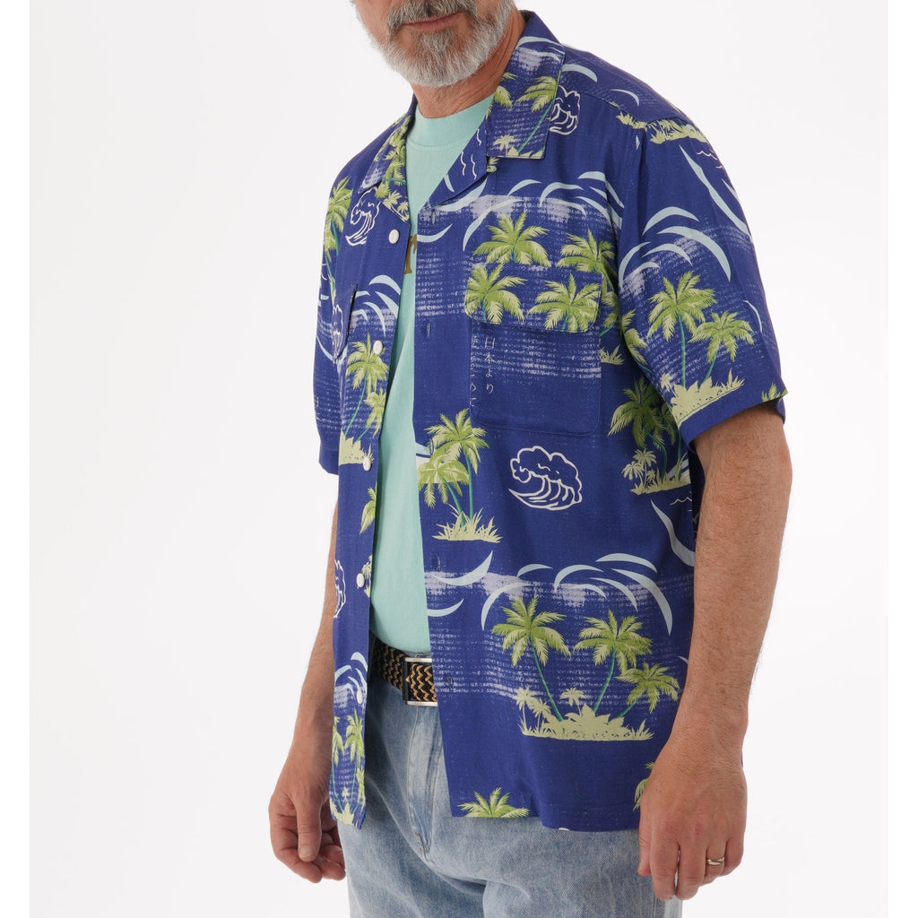 Edwin Garage Shirt - Blue Island