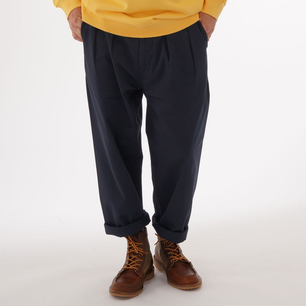 Universal Works Double Pleat Pant - Navy